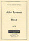 John Tavener: Doxa: SATB: Vocal Score