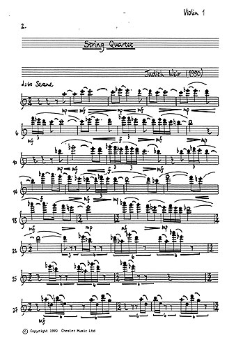 Judith Weir: String Quartet: String Quartet: Instrumental Work