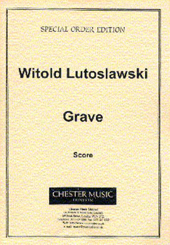 Witold Lutoslawski: Grave: Cello: Score