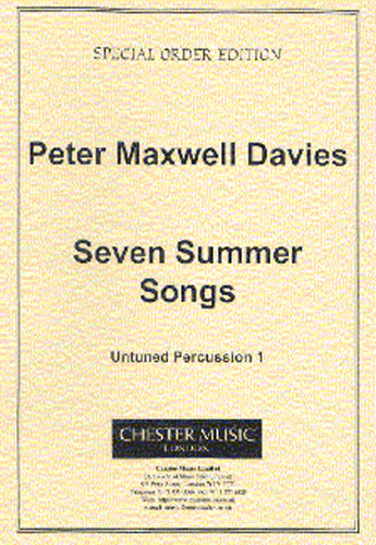 Peter Maxwell Davies: Seven Summer Songs - Untuned Percussion 1: Percussion: