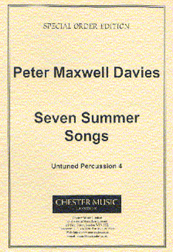 Peter Maxwell Davies: Seven Summer Songs - Untuned Percussion 4: Percussion: