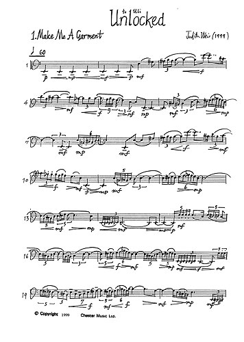 Judith Weir: Unlocked For Solo Cello: Cello: Instrumental Work