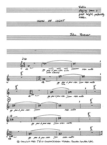 John Tavener: Ikon Of Light: String Ensemble: Instrumental Work