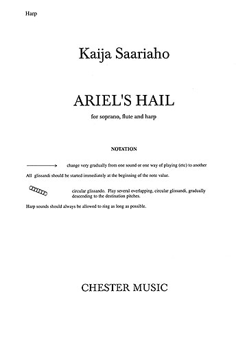 Kaija Saariaho: Ariel's Hail: Flute & Harp: Parts