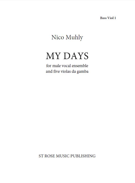 Nico Muhly: My Days: Viol Consort: Parts