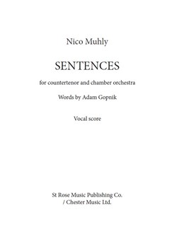 Nico Muhly: Sentences: Countertenor: Vocal Score
