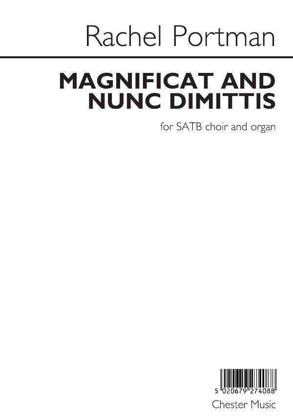 Rachel Portman: Magnificat And Nunc Dimittis: SATB: Vocal Score