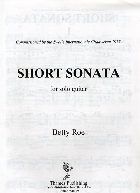 Betty Roe: Short Sonata: Guitar: Instrumental Work