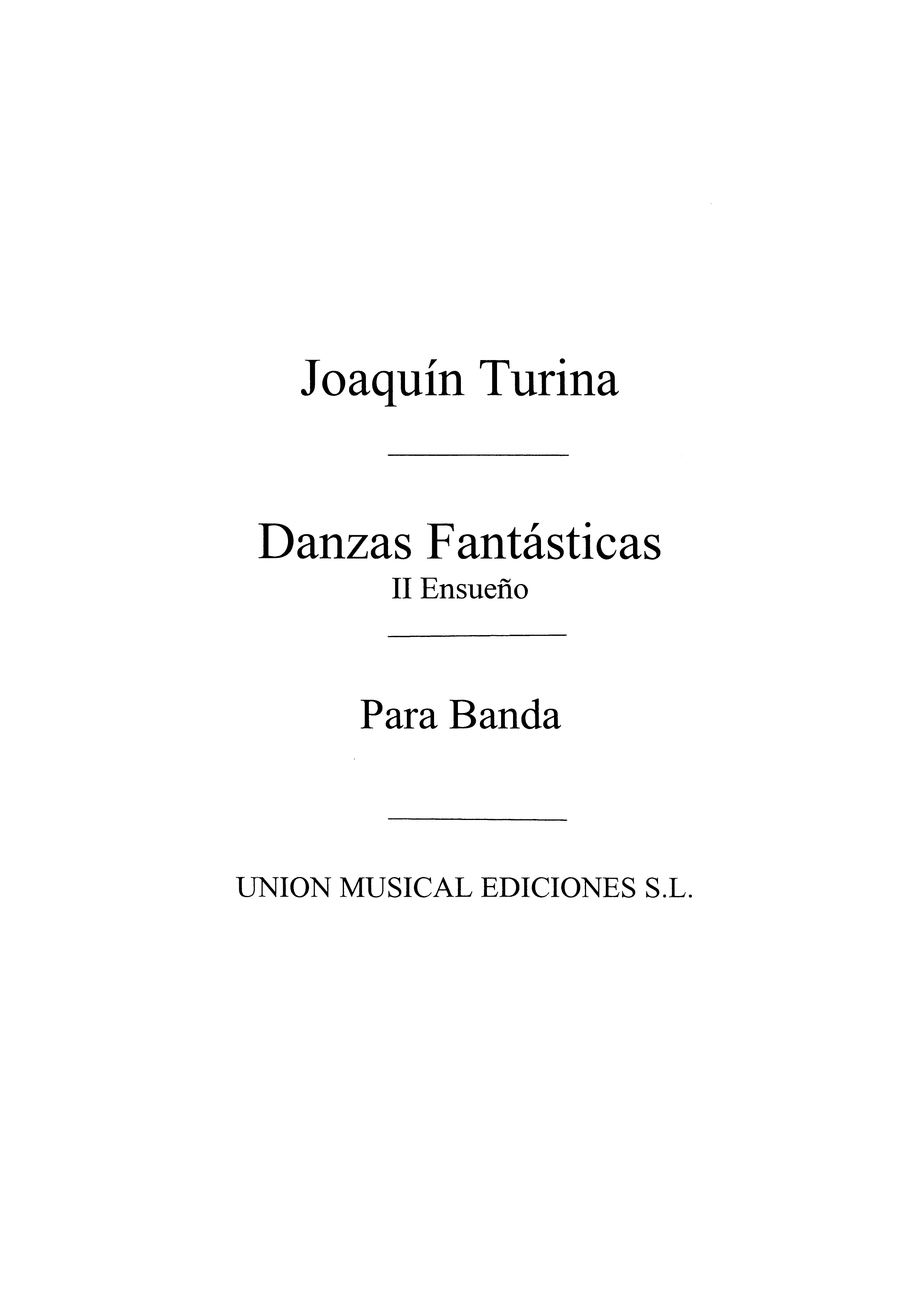 Joaqun Turina: Ensueno From Danzas Fantasticas No.2: Concert Band: Instrumental