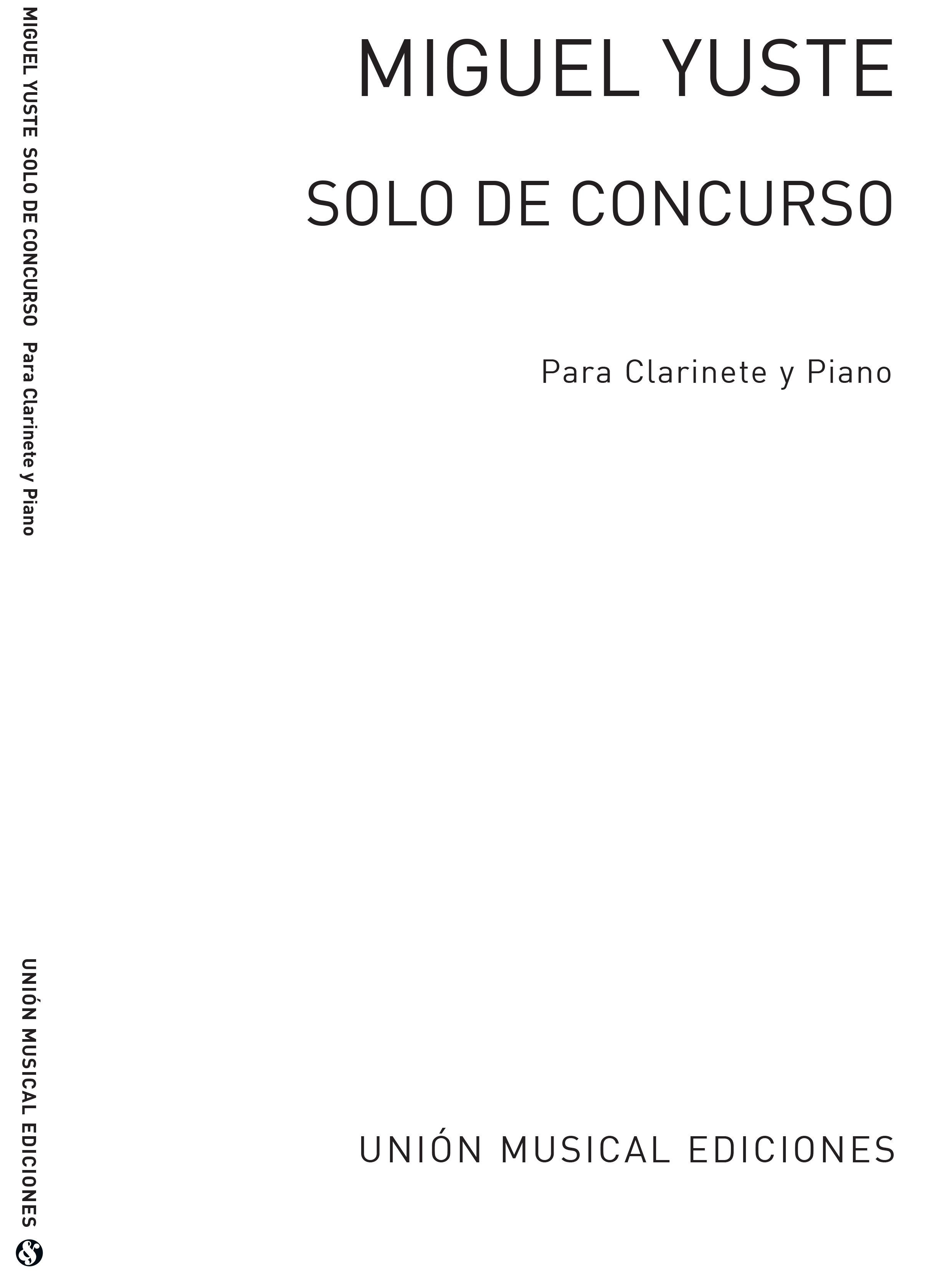 Miguel Yuste: Solo De Concurso: Clarinet: Instrumental Work