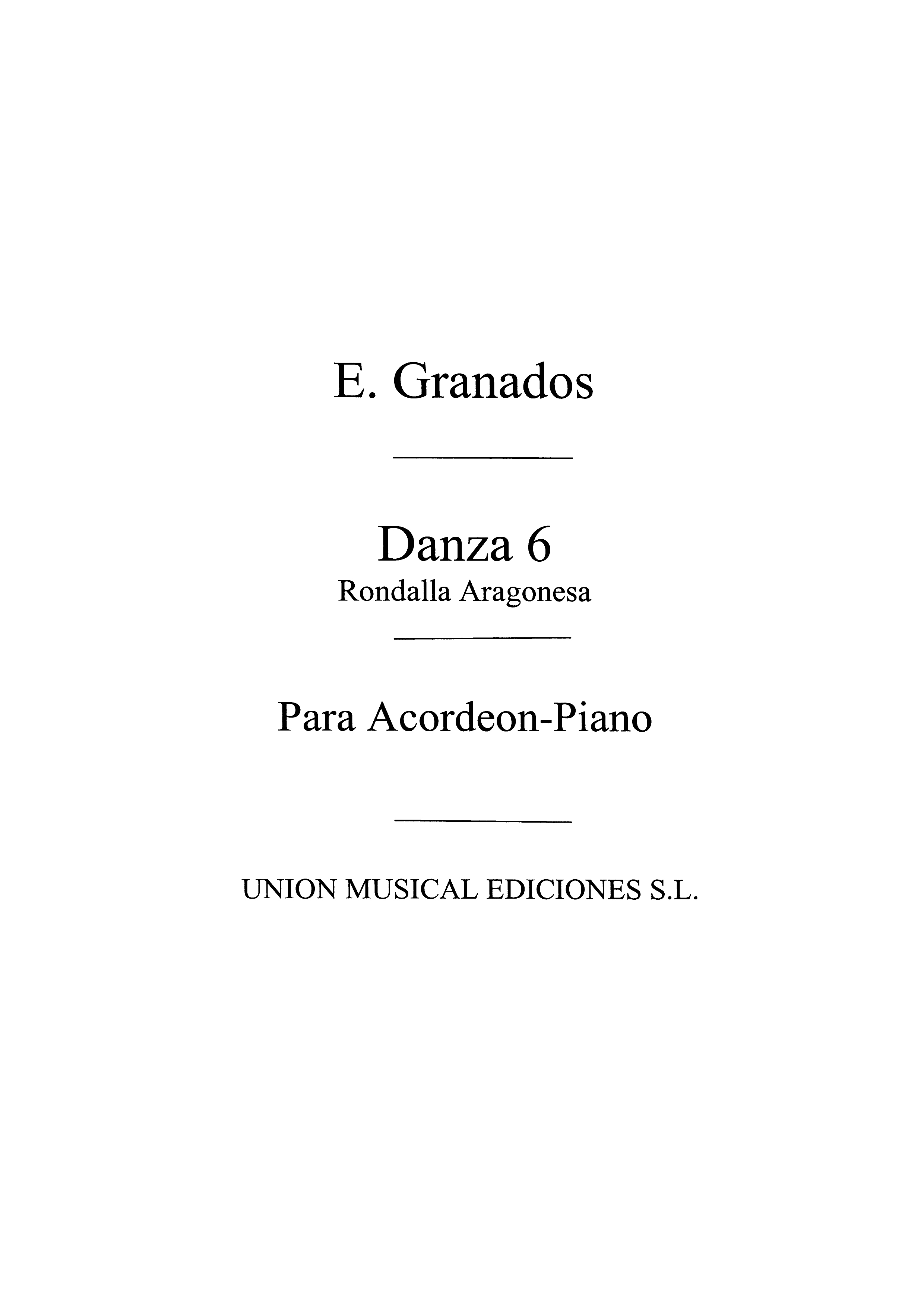 Enrique Granados: Danza Espanola No.6 Rondalla Aragonesa: Accordion:
