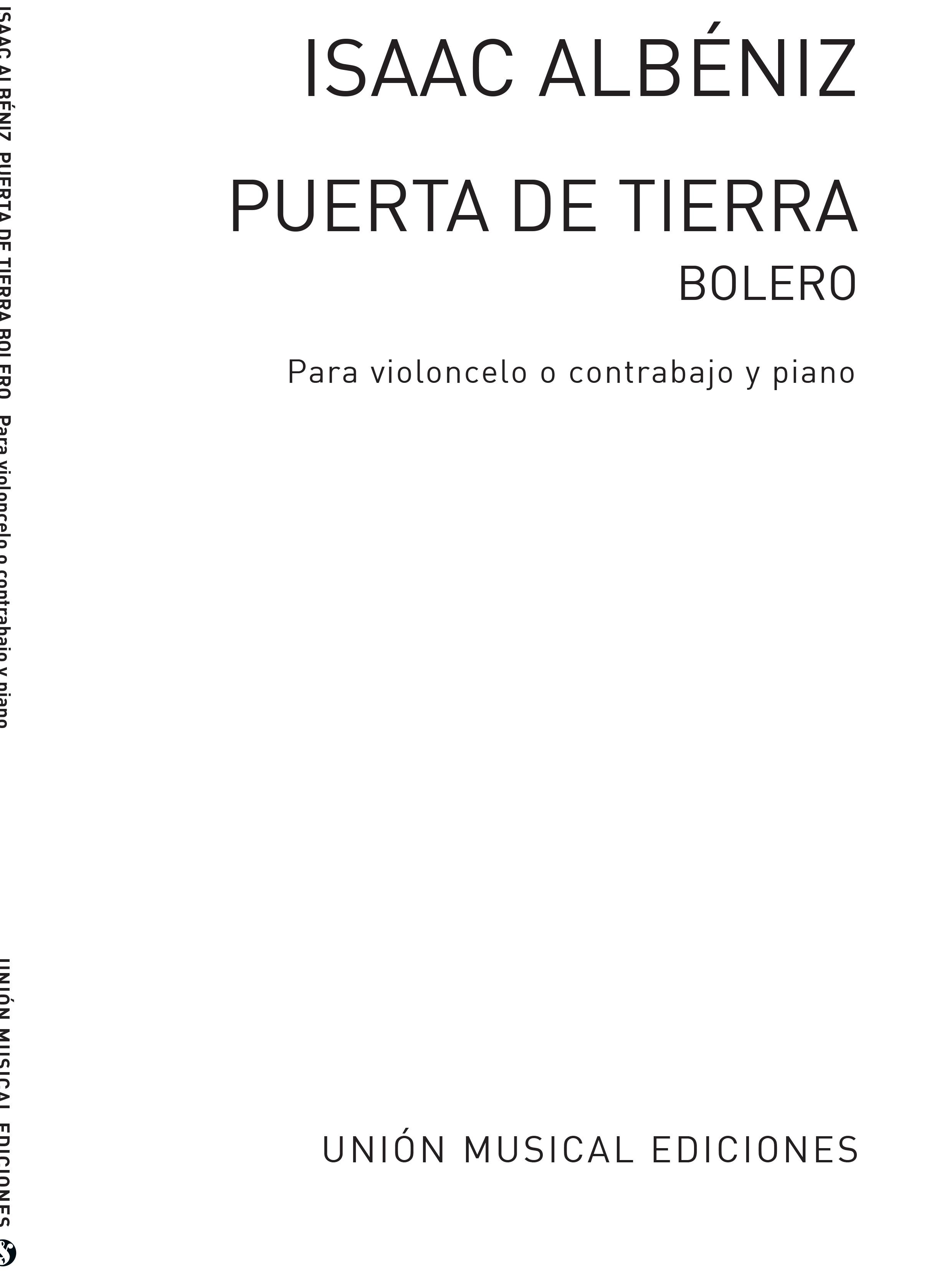 Isaac Alb�niz: Puerta De Tierra Bolero: Cello: Instrumental Work