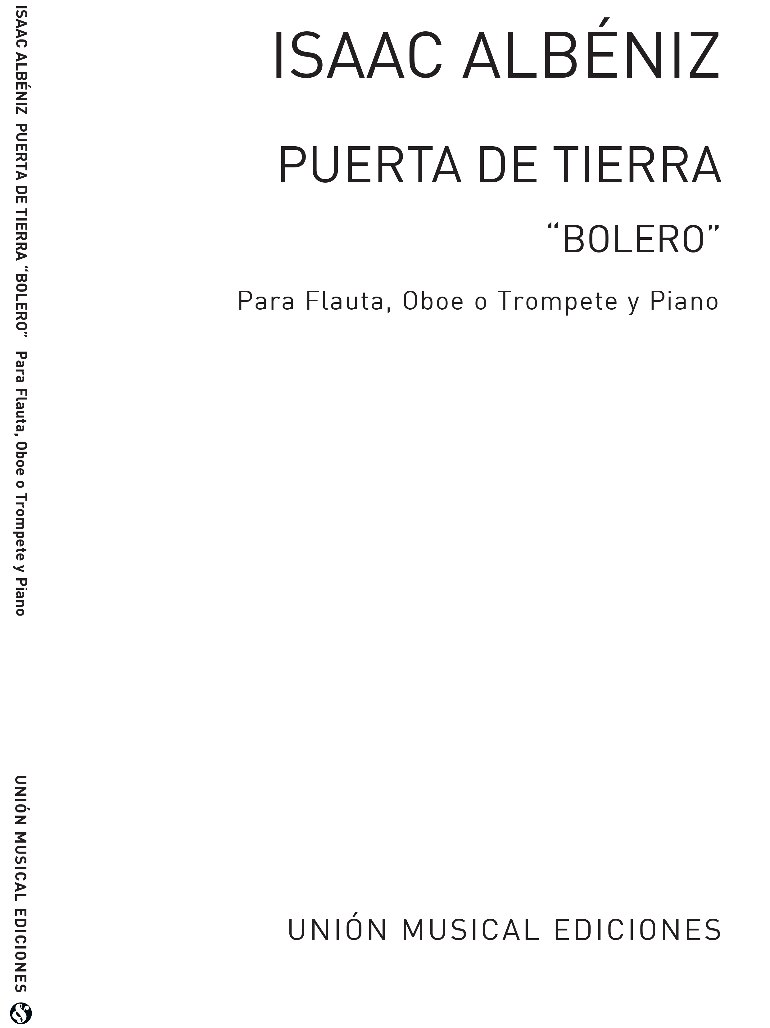 Isaac Alb�niz: Puerta De Tierra Bolero: Flute: Instrumental Work