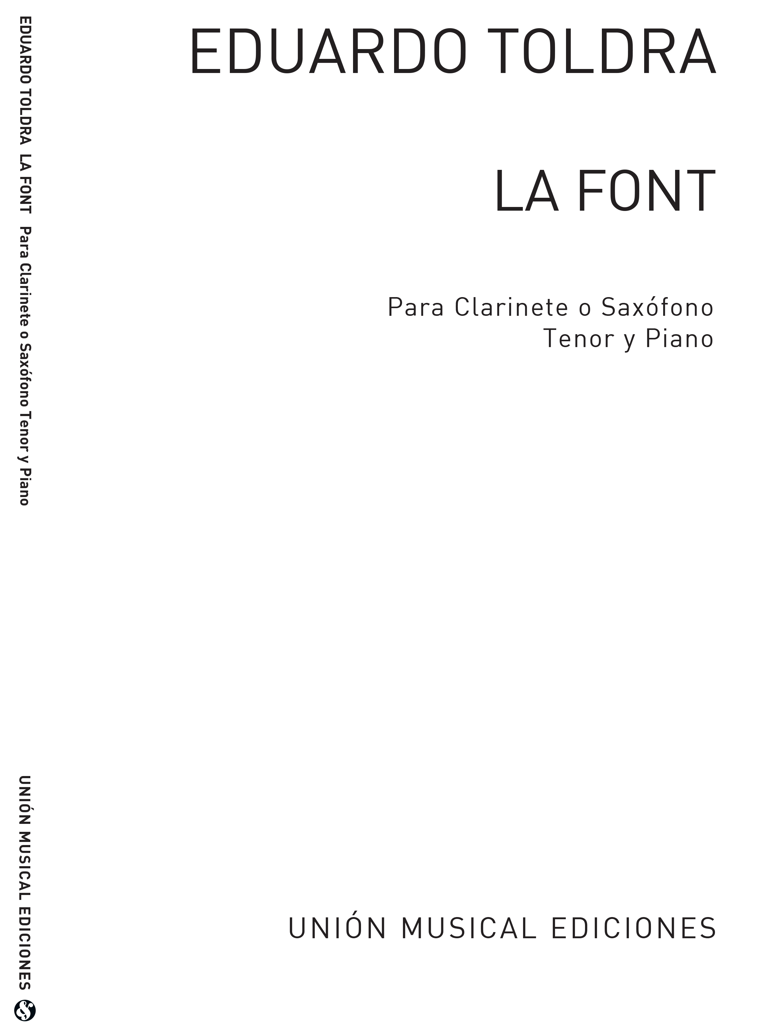 Eduardo Toldra: La Font: Tenor Saxophone: Instrumental Work