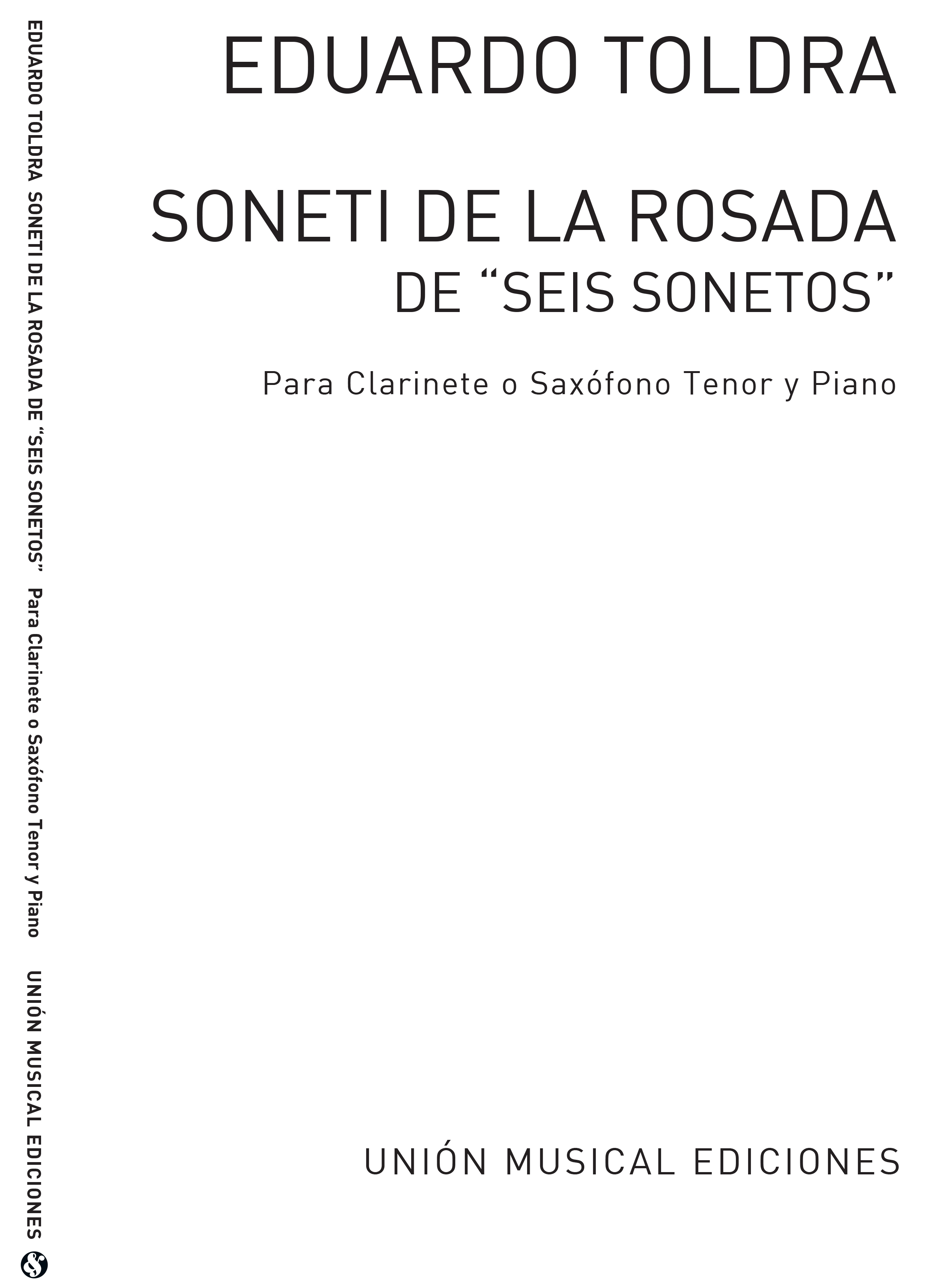 Eduardo Toldra: Soneti De La Rosada: Clarinet: Instrumental Work