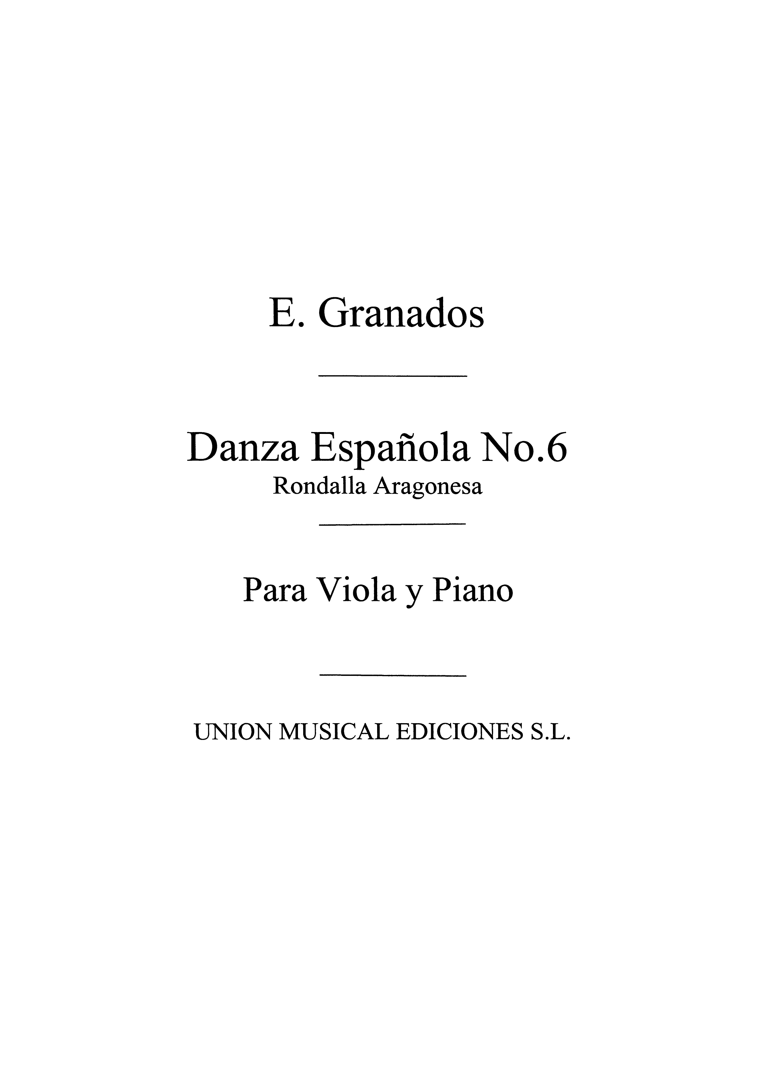 Enrique Granados: Danza Espanola No.6 Rondalla Aragonesa: Viola: Instrumental