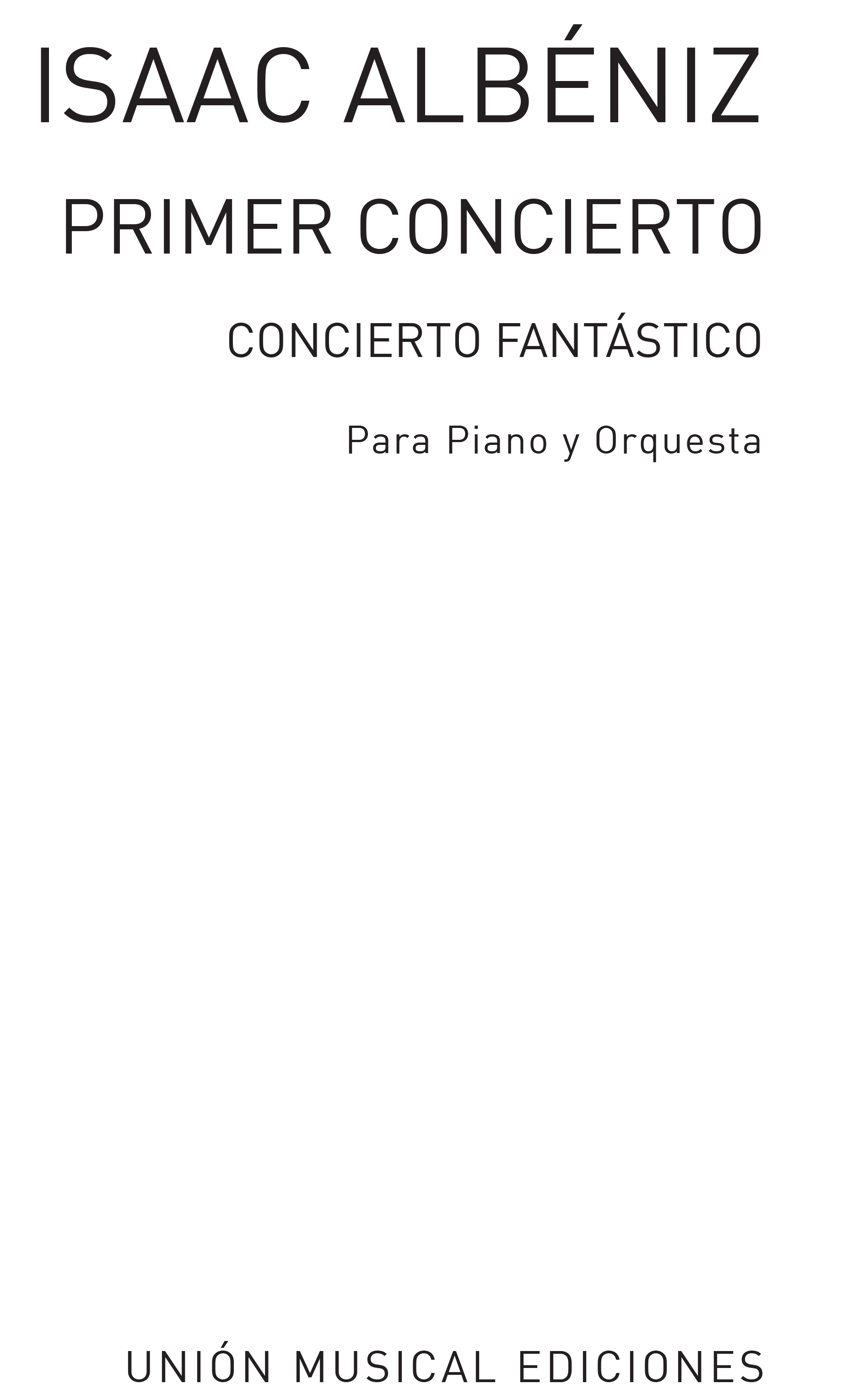 Isaac Albéniz: Concierto Fantastico Op.78 (Miniature Score): Piano: Miniature
