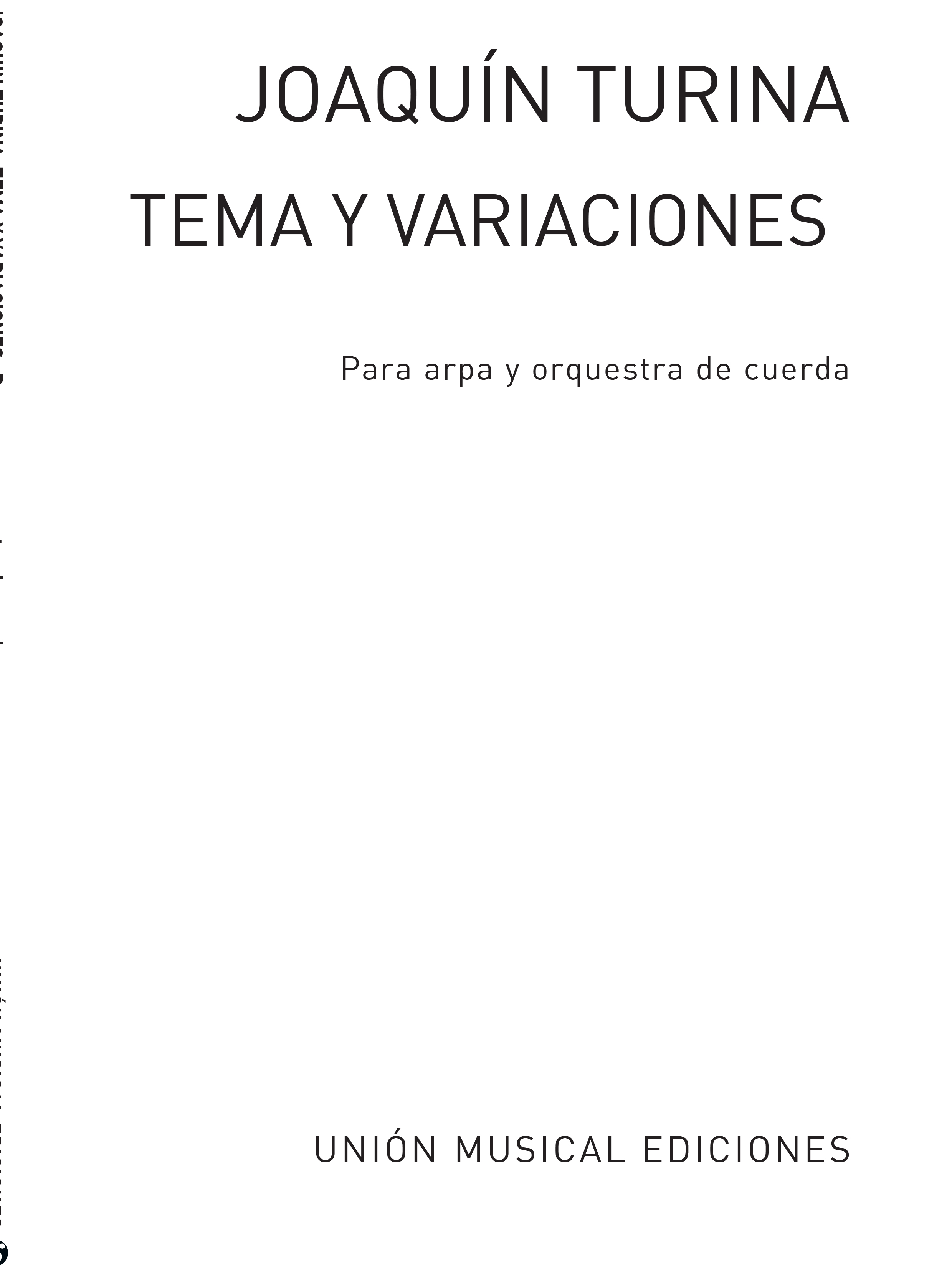 Joaquín Turina Rafael Fruhbeck De Burgos: Tema Y Variaciones Opus 100 Numero 1: