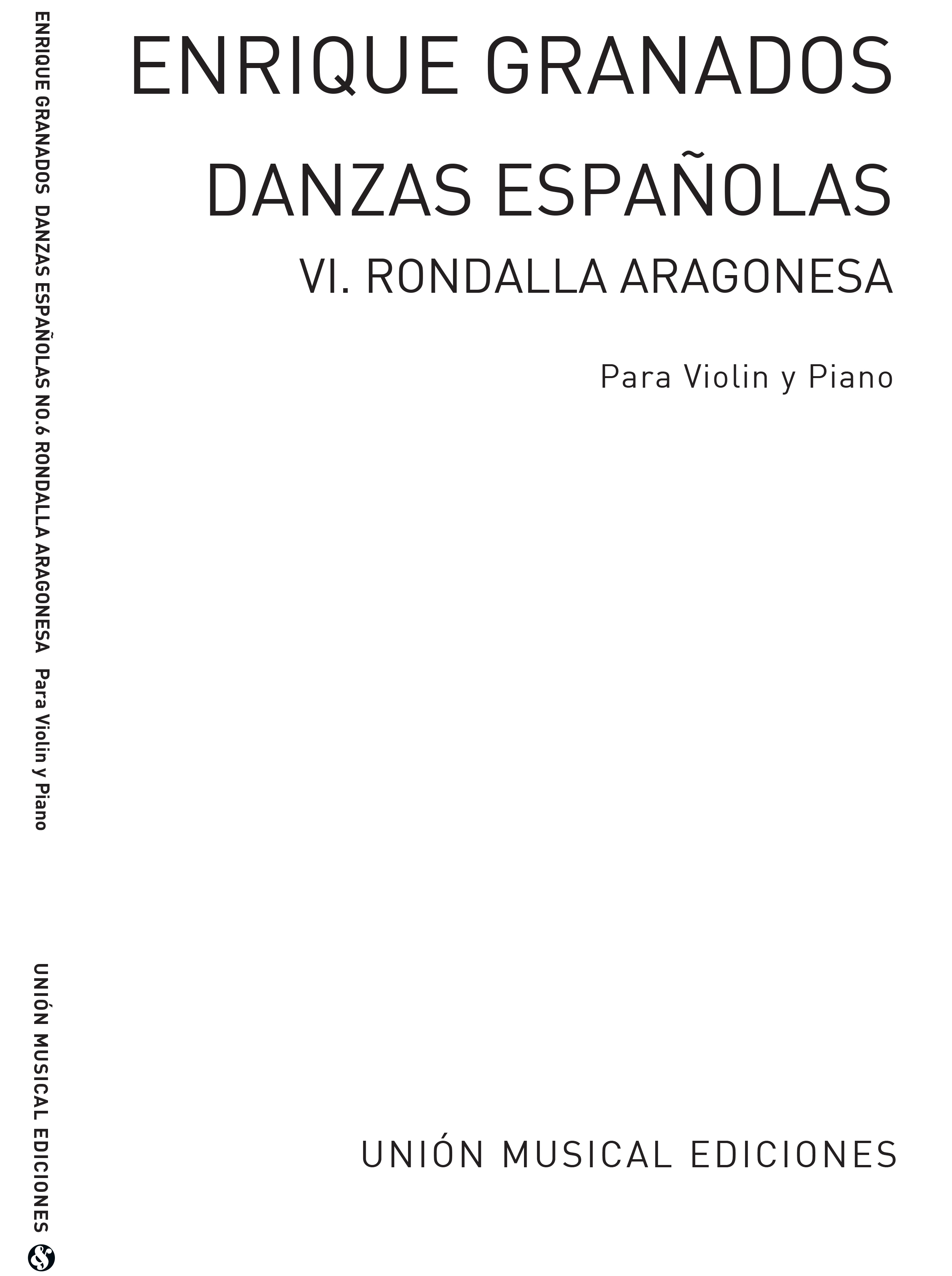 Enrique Granados: Danza Espanola No.6 Rondalla Aragonesa: Violin: Instrumental
