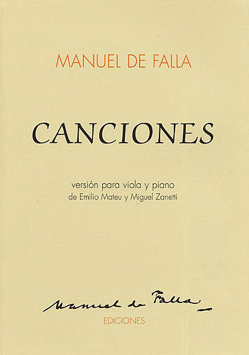 Manuel de Falla: Canciones: Viola: Instrumental Album