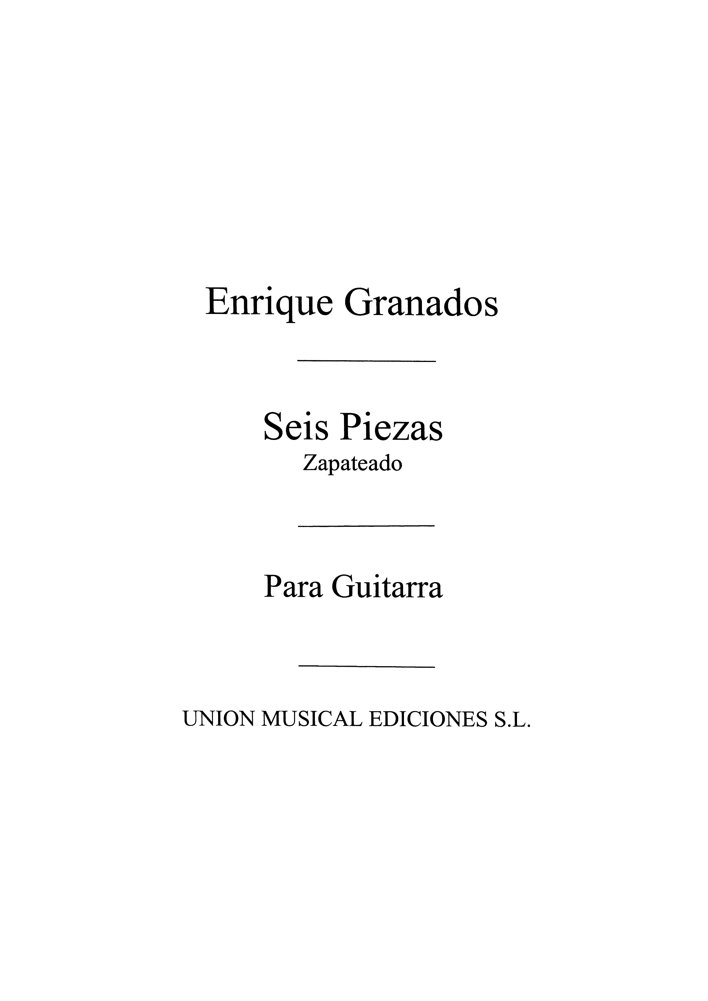 Enrique Granados: Zapateado No.6 Ss Pzas Sobre Cantos: Guitar: Instrumental Work