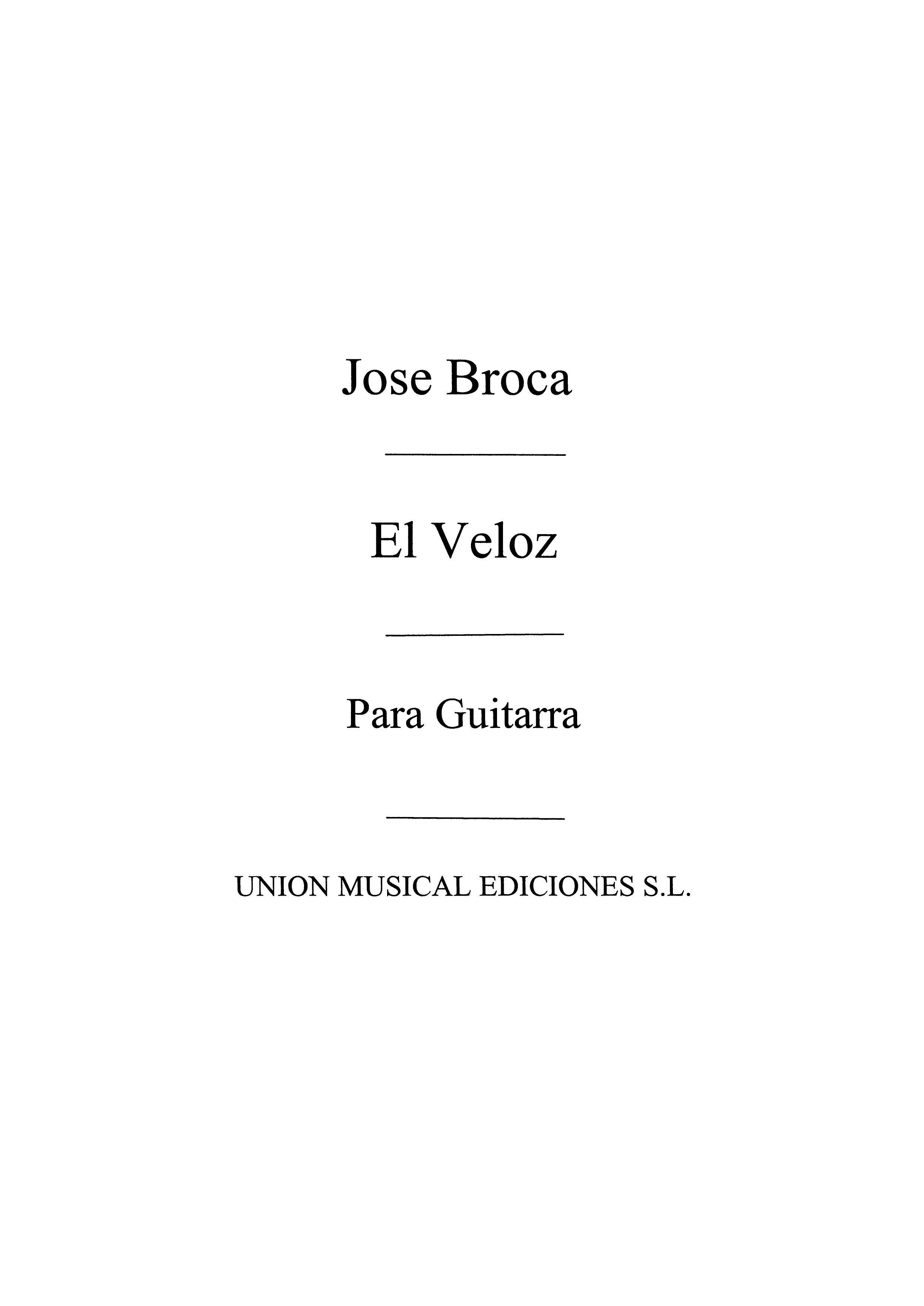 Jose Broca: El Veloz  Vals: Guitar: Instrumental Work