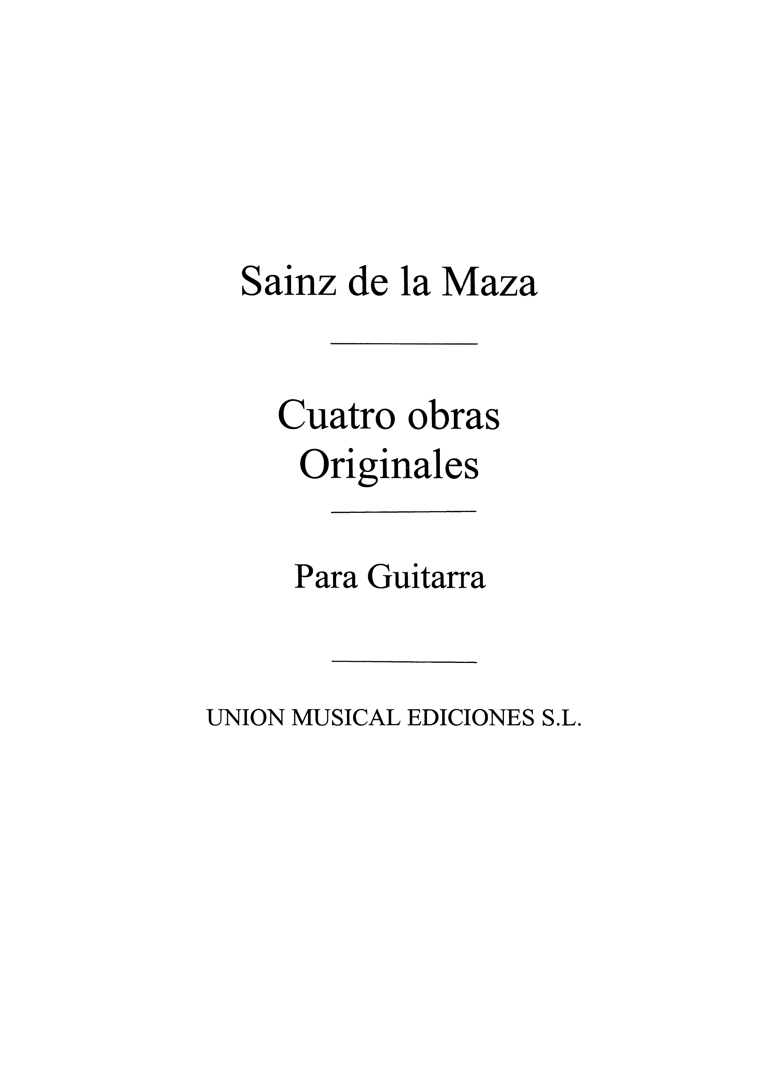 Regino Sainz de la Maza: Cantilena: Guitar: Instrumental Work