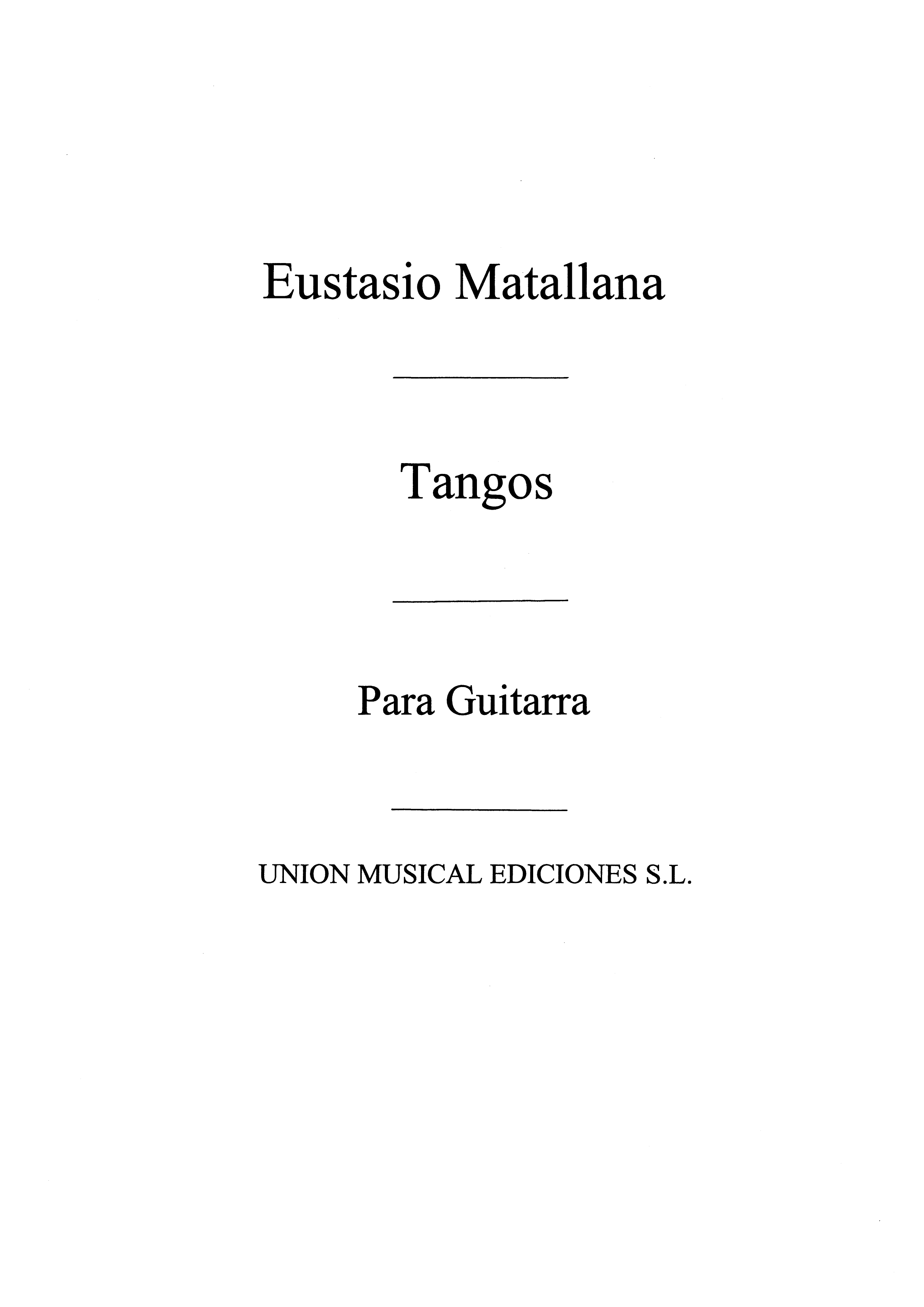 Eustadio Matallana: Seis Tangos No.4 From Bailes Populares Espanoles: Guitar: