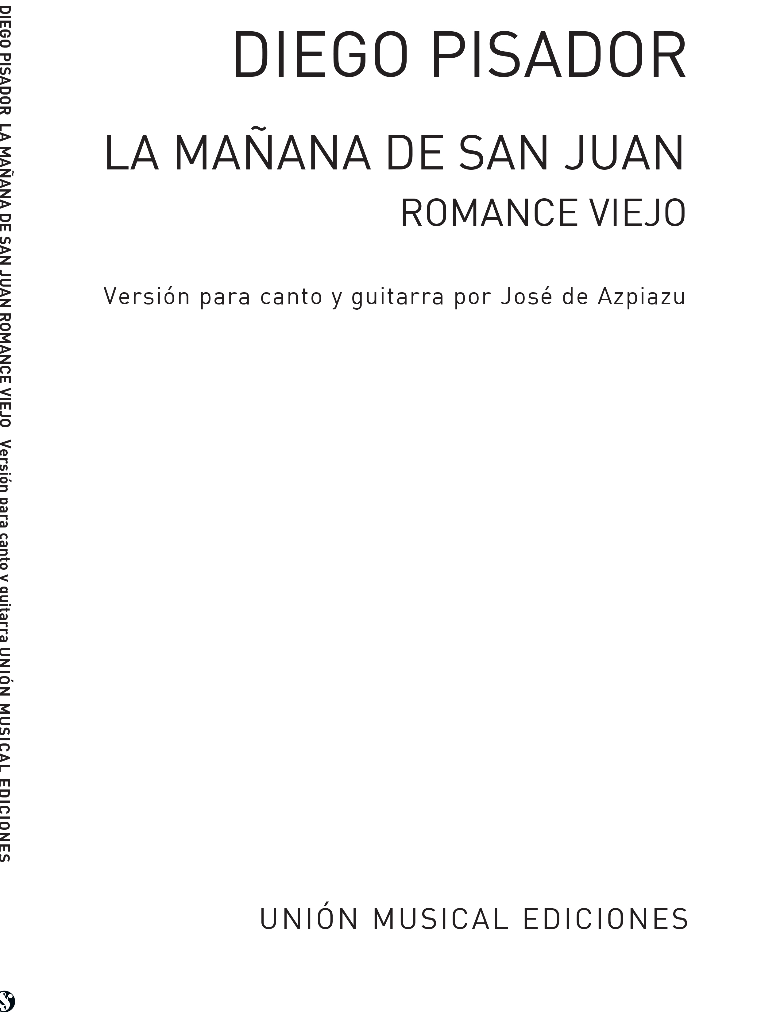 Diego Pisador: La Manana De San Juan Romance Viejo (Azpiazu): Voice: