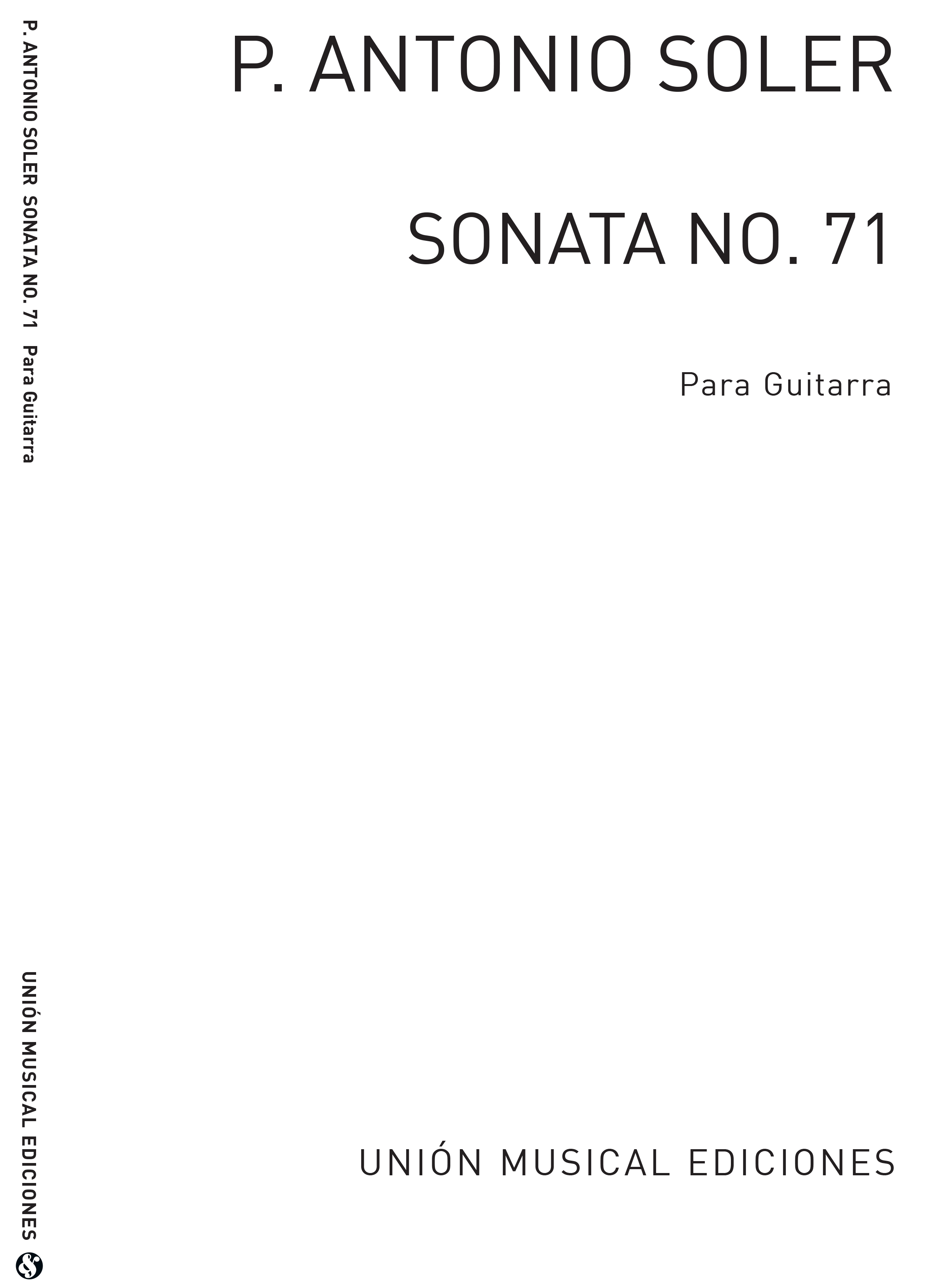 Antonio Soler: Sonata No.71: Guitar: Instrumental Work