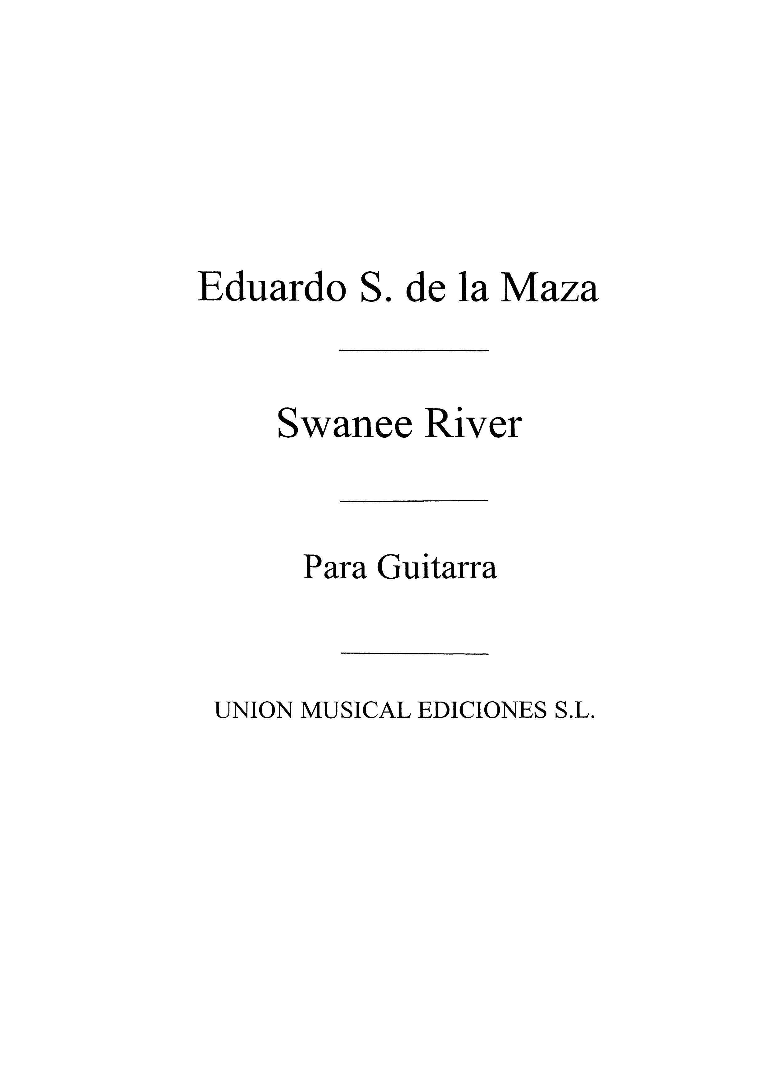 Swanee Riverfor Guitar: Guitar: Instrumental Work