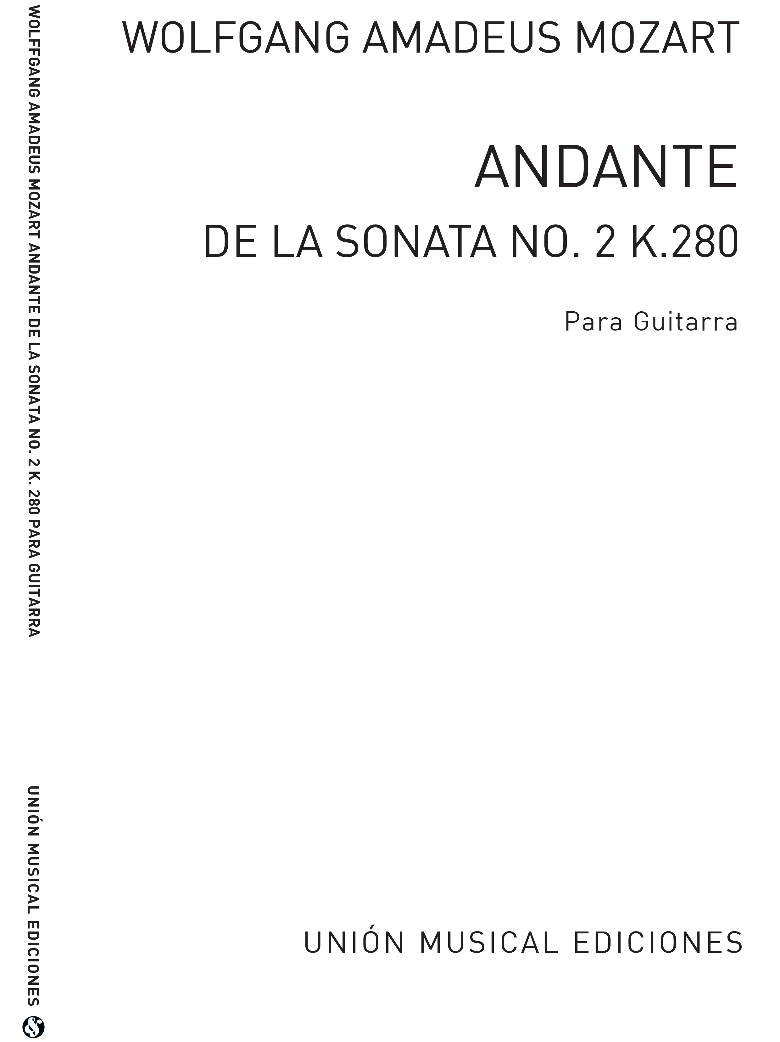 Wolfgang Amadeus Mozart: Andante De La Sonata No.2 K.280: Guitar: Instrumental