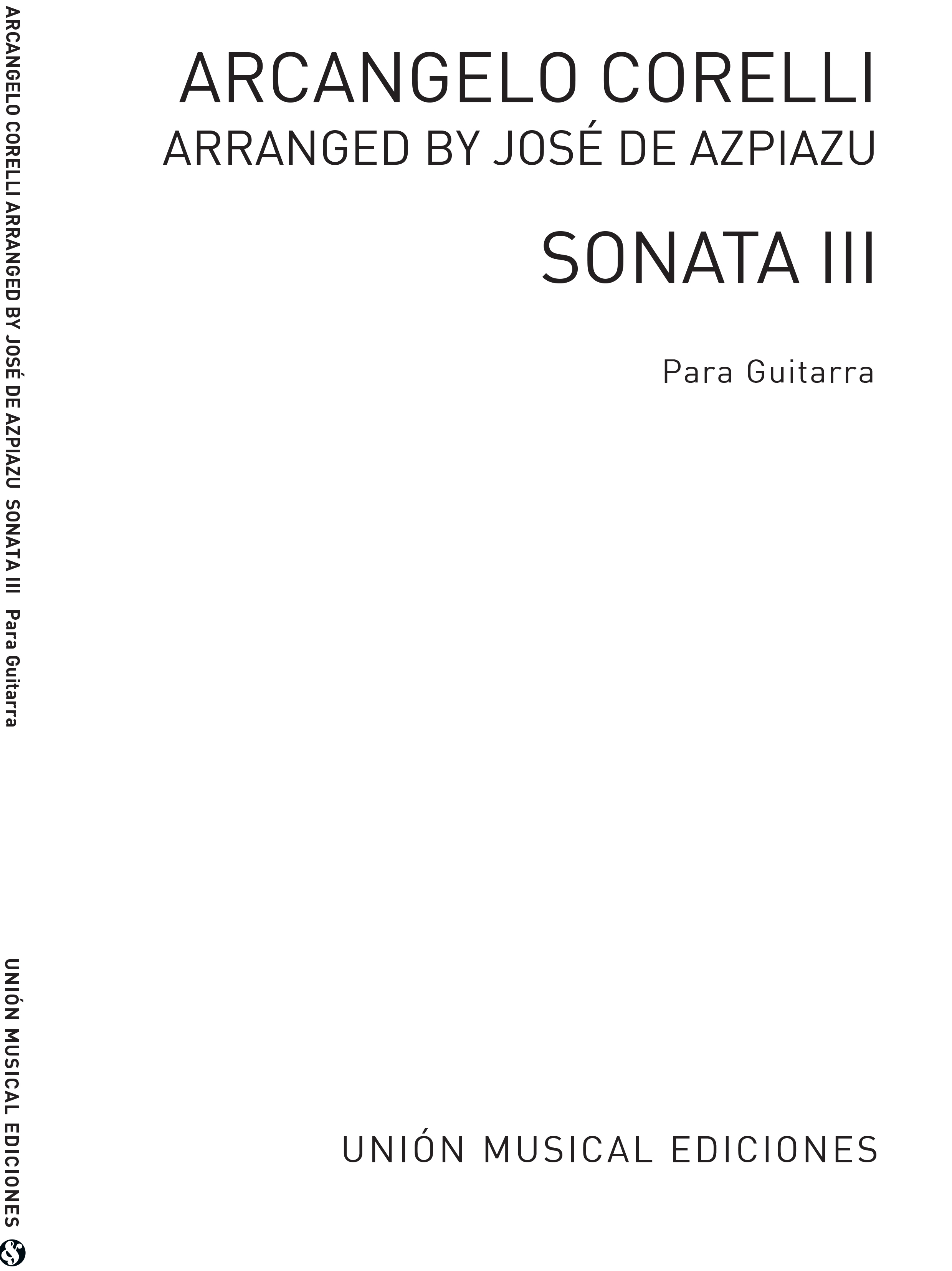 Arcangelo Corelli: Sonata III (Azpiazu): Guitar