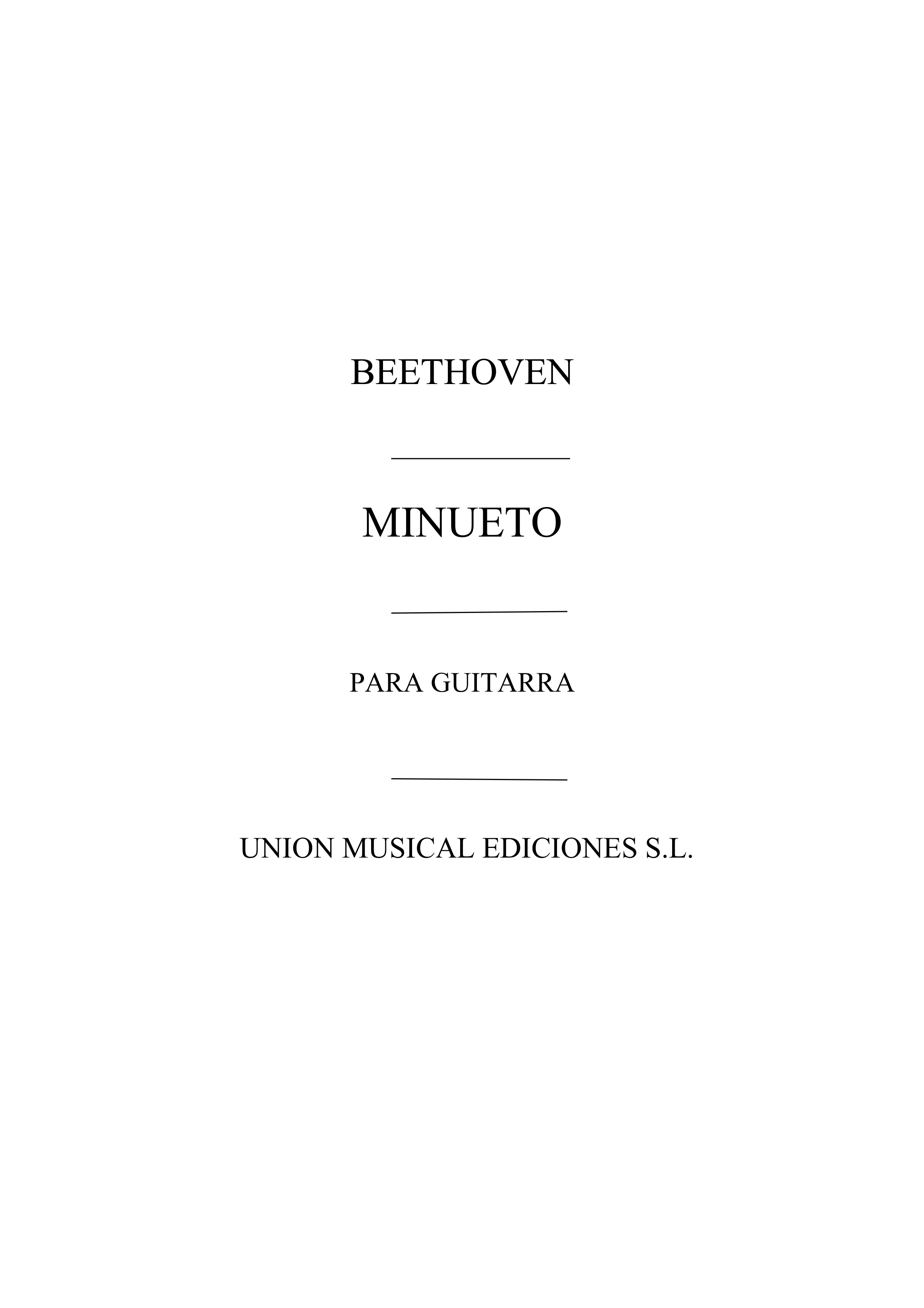 Ludwig van Beethoven: Minueto (Calatayud) Guitar: Guitar: Instrumental Work