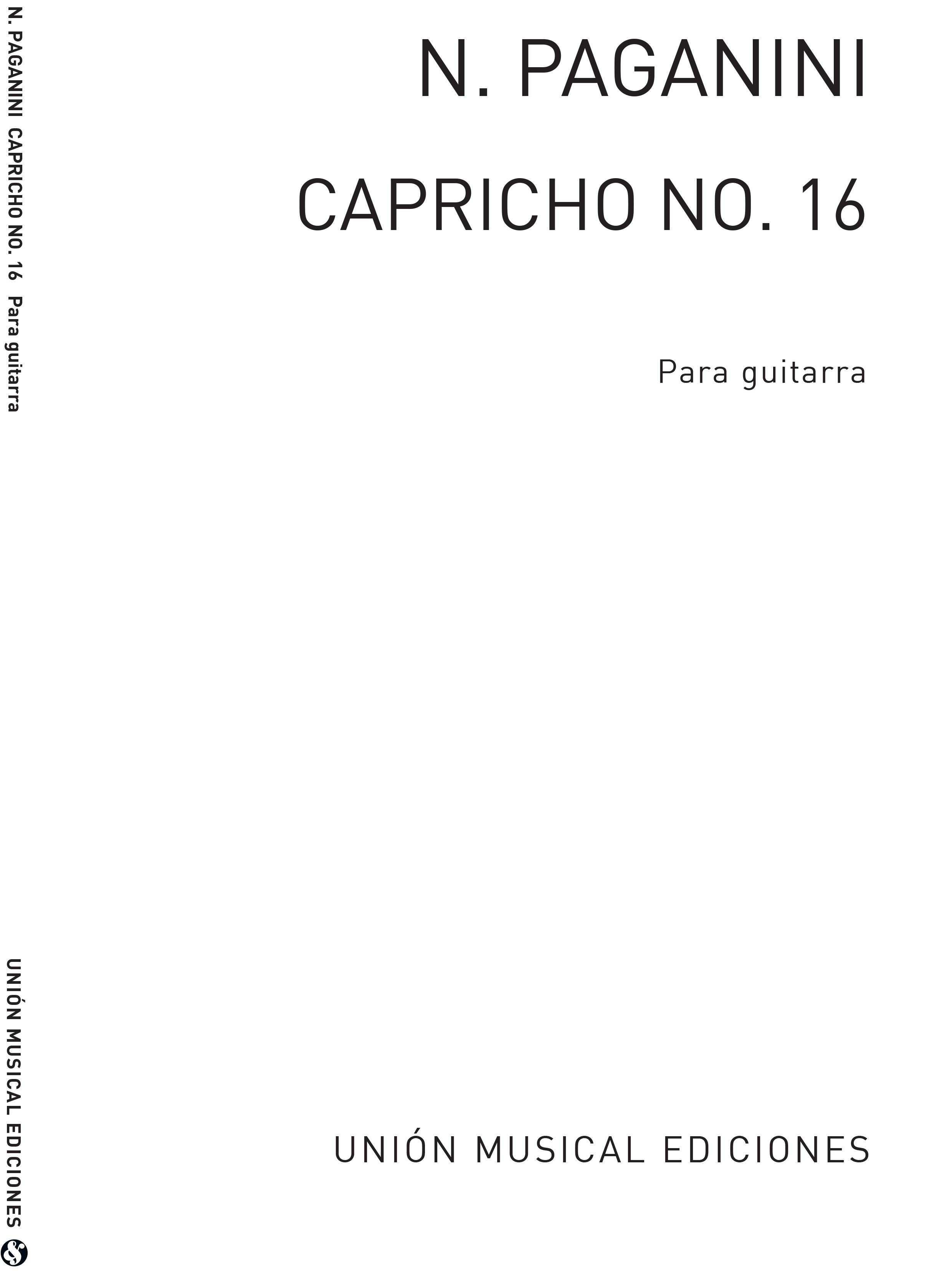 Niccolò Paganini: Caprice No.16: Guitar: Instrumental Work