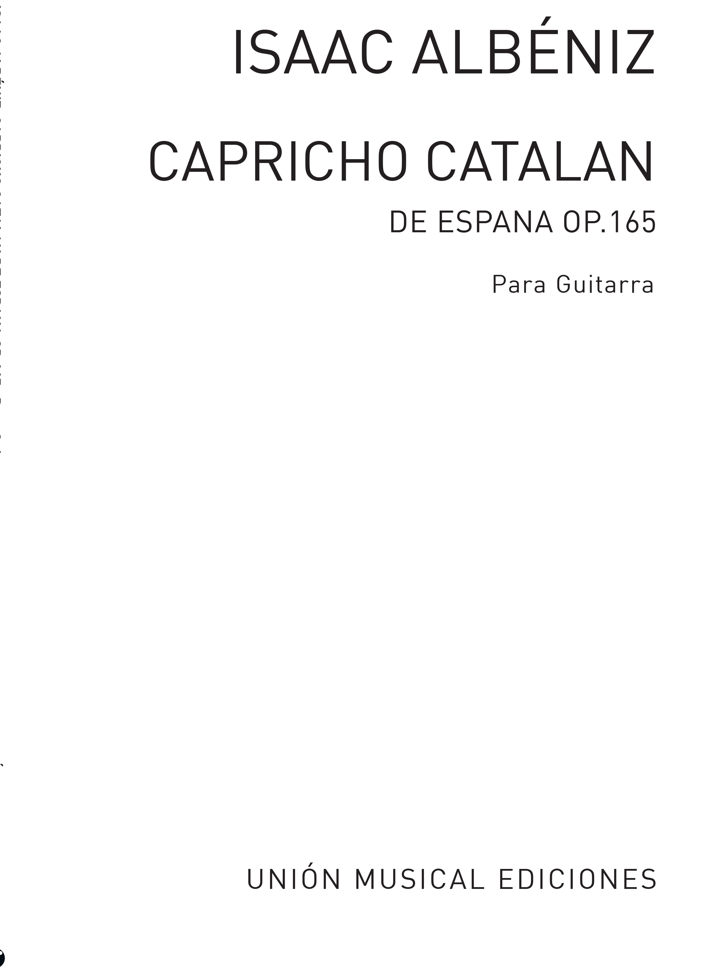 Isaac Albniz: Capricho Catalan (balaguer) Guitar: Guitar: Instrumental Album