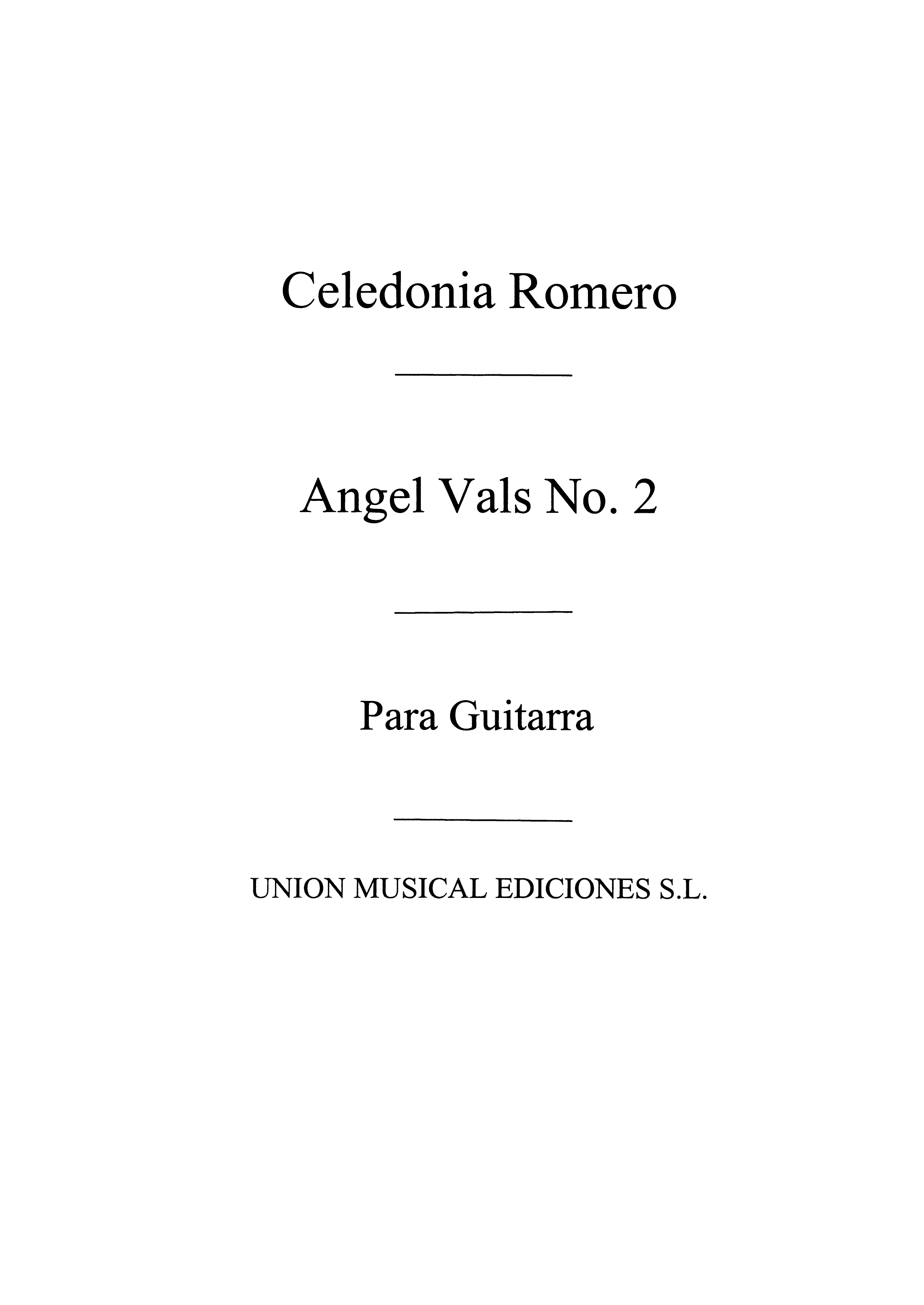 Celedonio Romero: Angel Vals No.1: Guitar: Instrumental Work