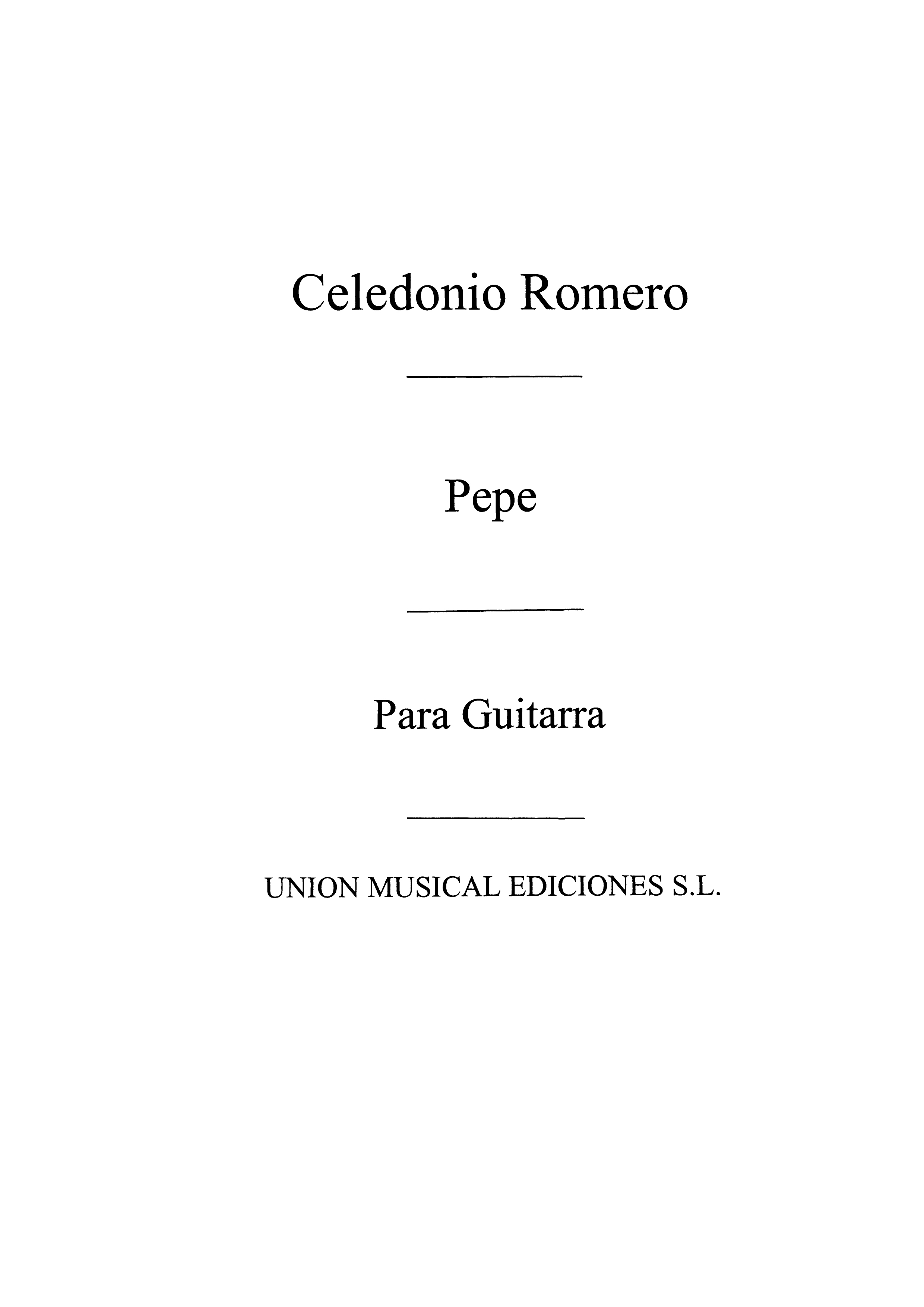 Celedonio Romero: Pepe Vals: Guitar: Instrumental Work