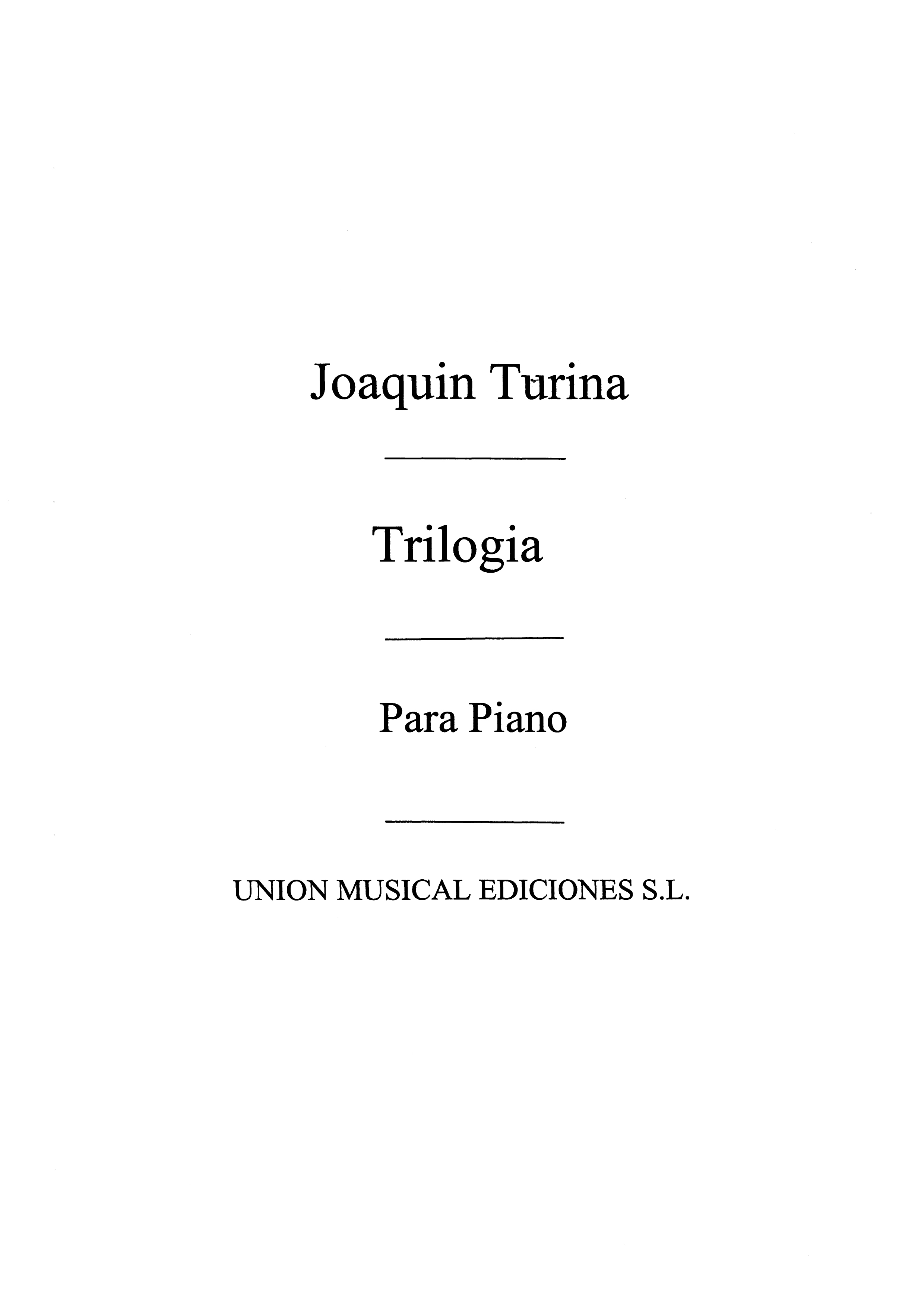 Joaqun Turina: Hipocrates Op.86 De Trilogia For Piano: Piano: Instrumental Work