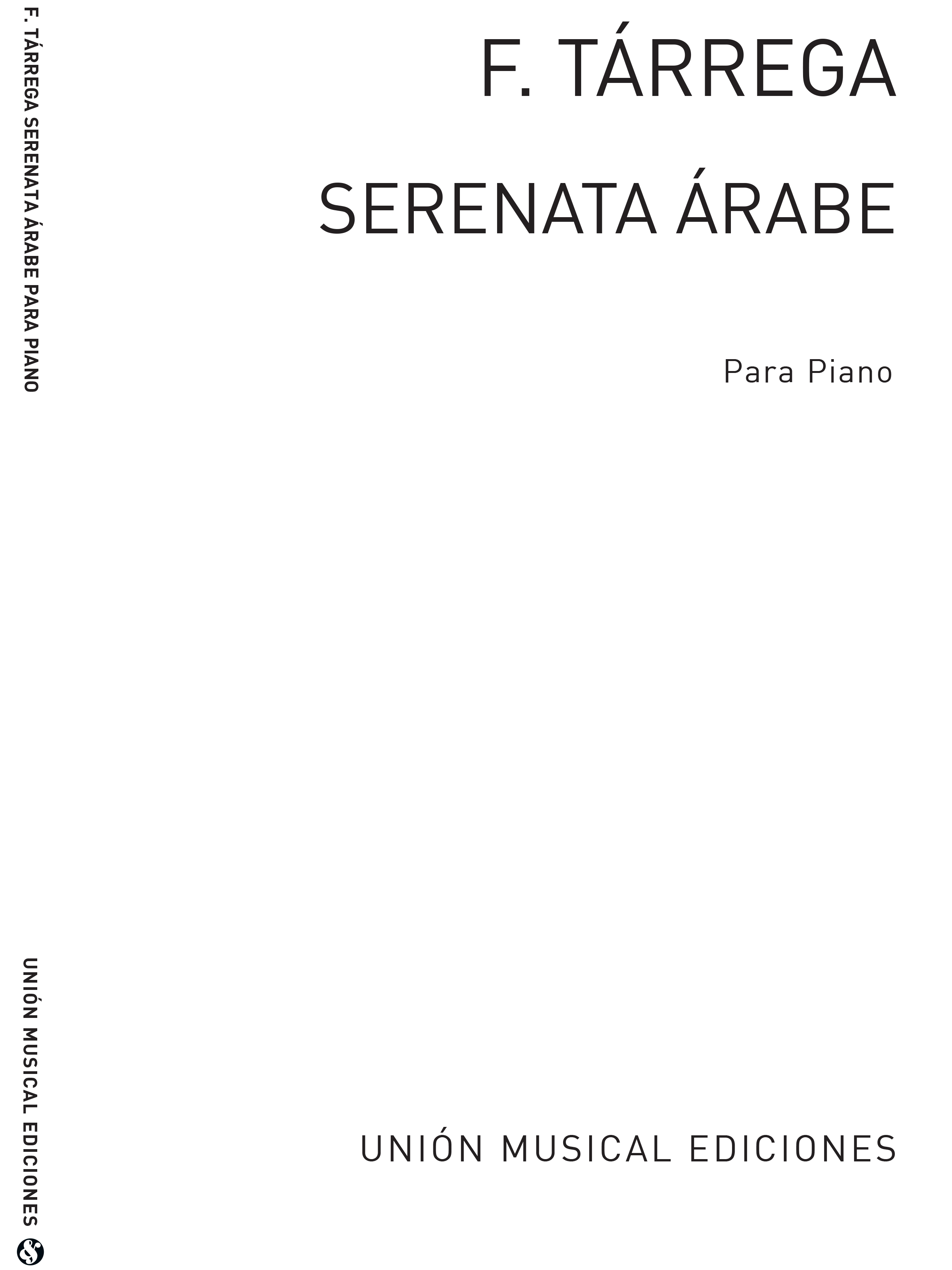 Francisco Tárrega: Serenata Arabe For Piano: Piano: Instrumental Work