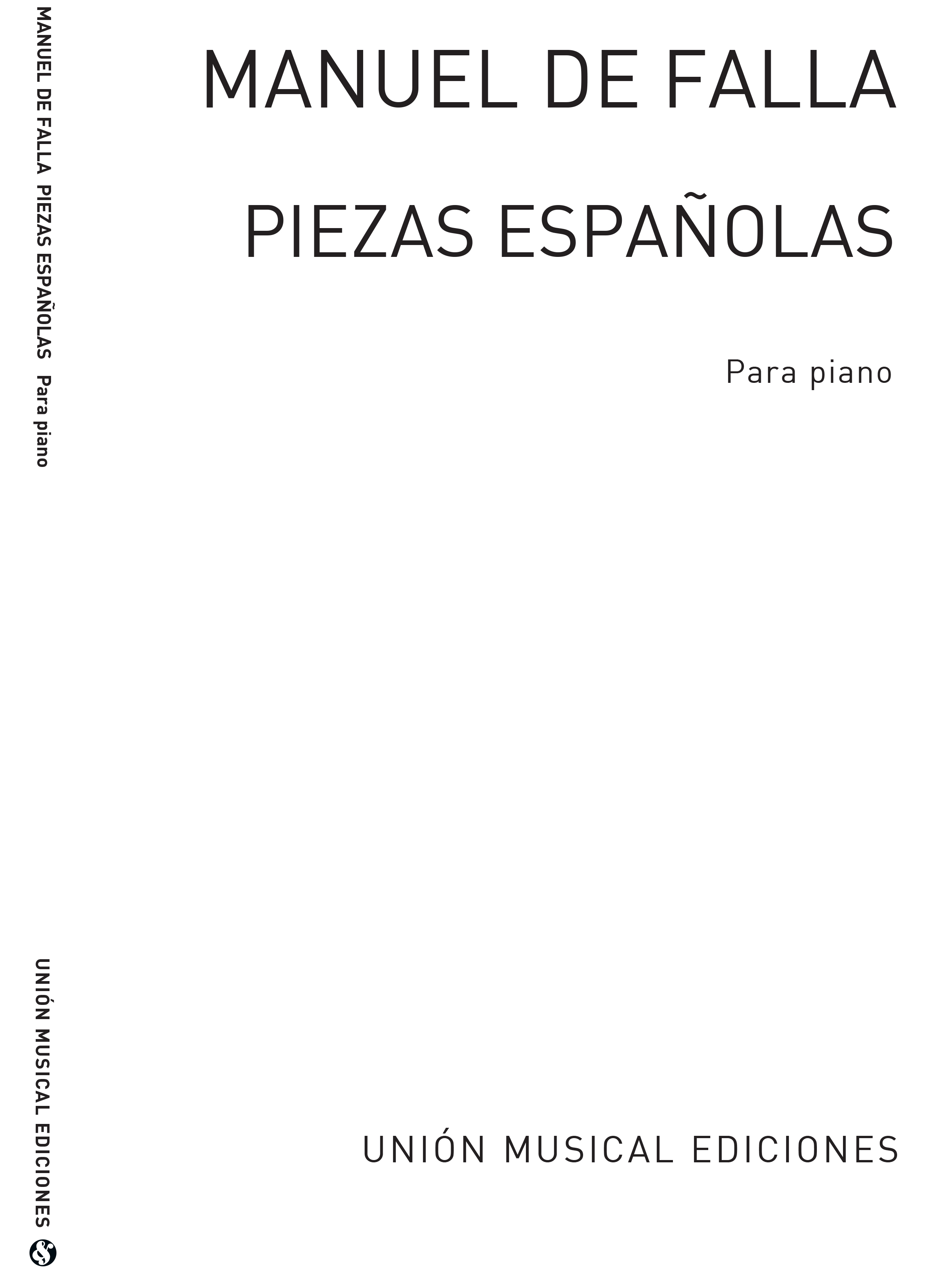 Manuel de Falla: Piezas Espanolas Piano: Piano: Instrumental Album