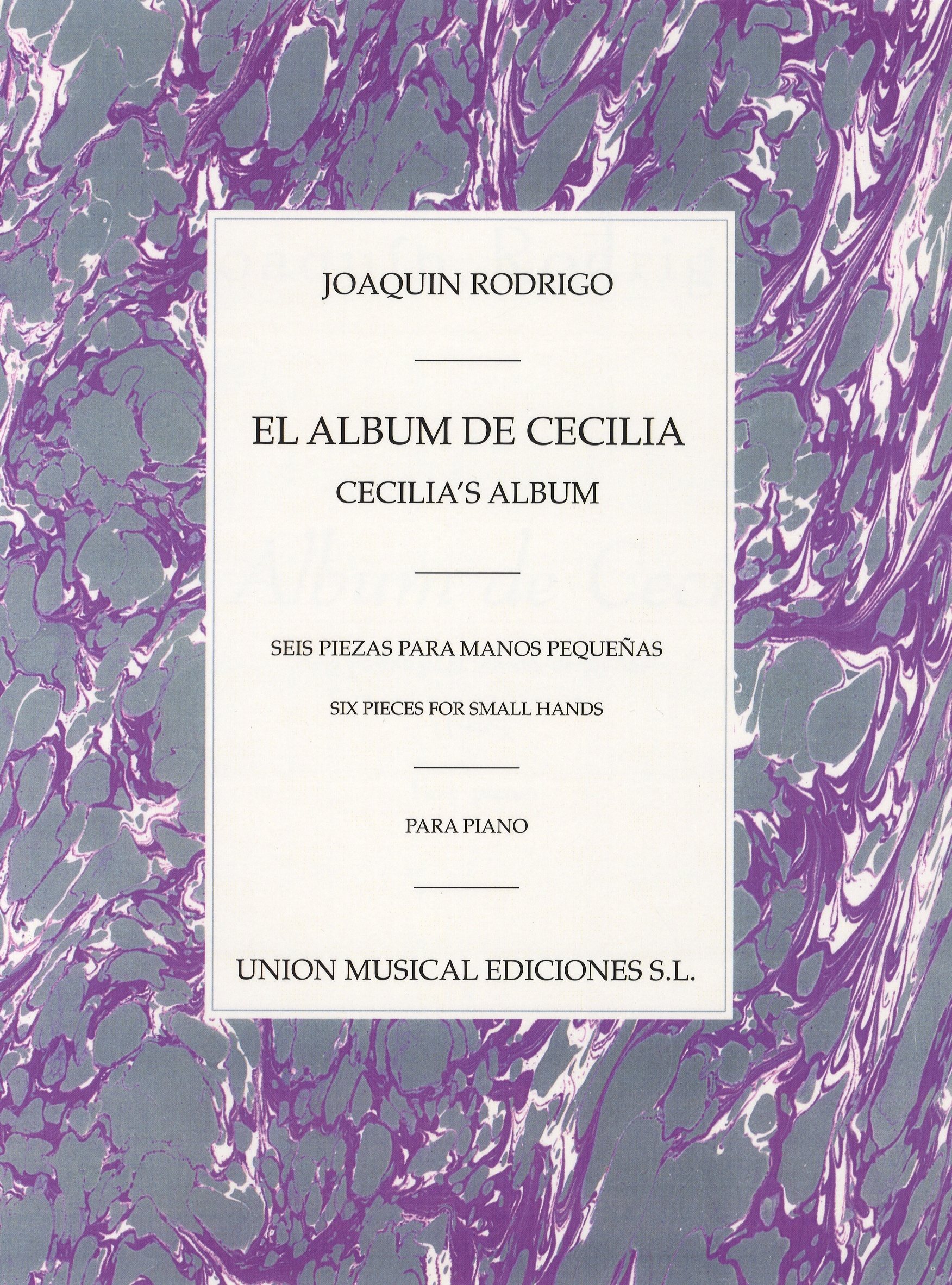 Joaqun Rodrigo: El Album De Cecilia Para Piano: Piano: Instrumental Album