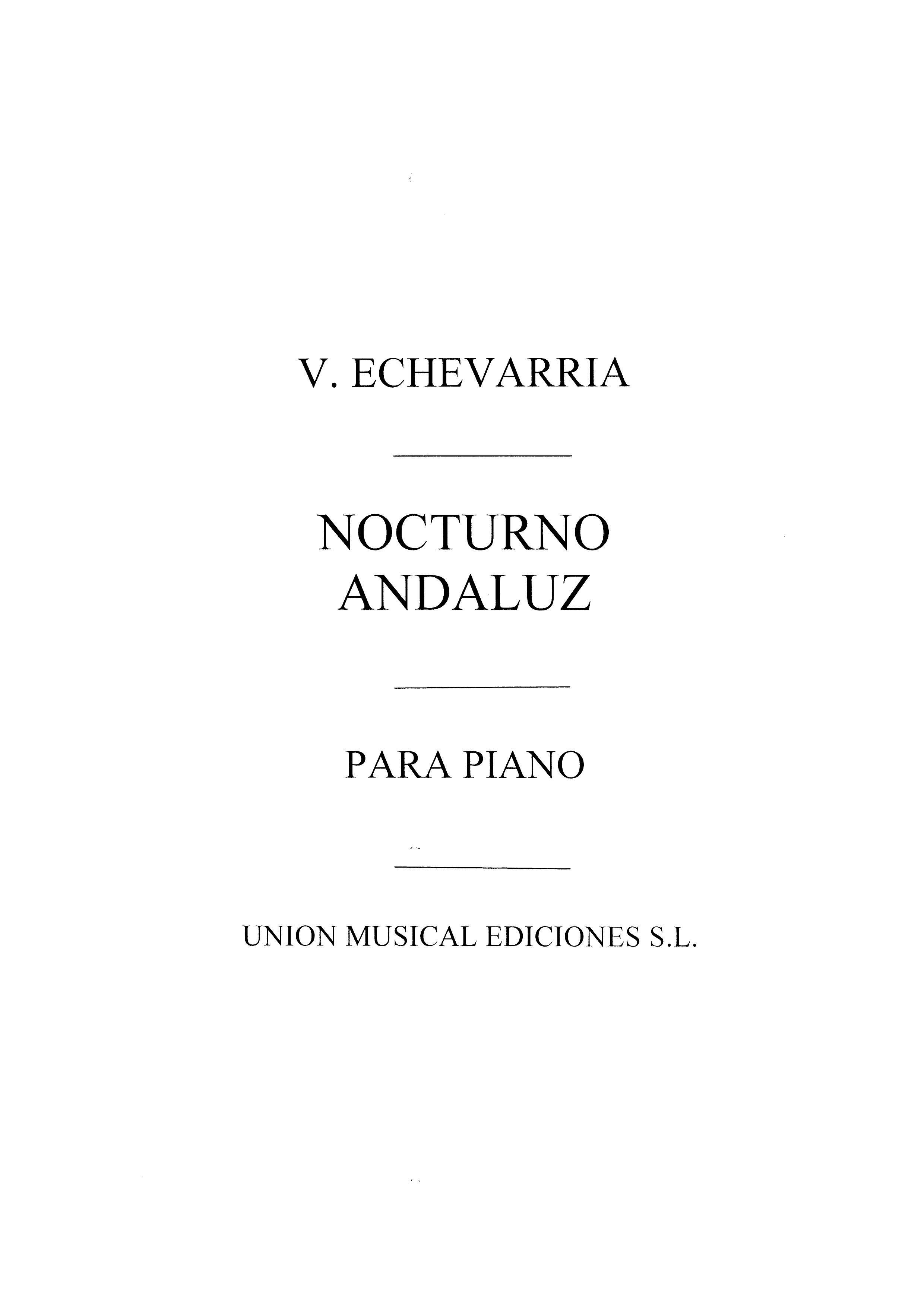 Nocturno Andaluza: Piano