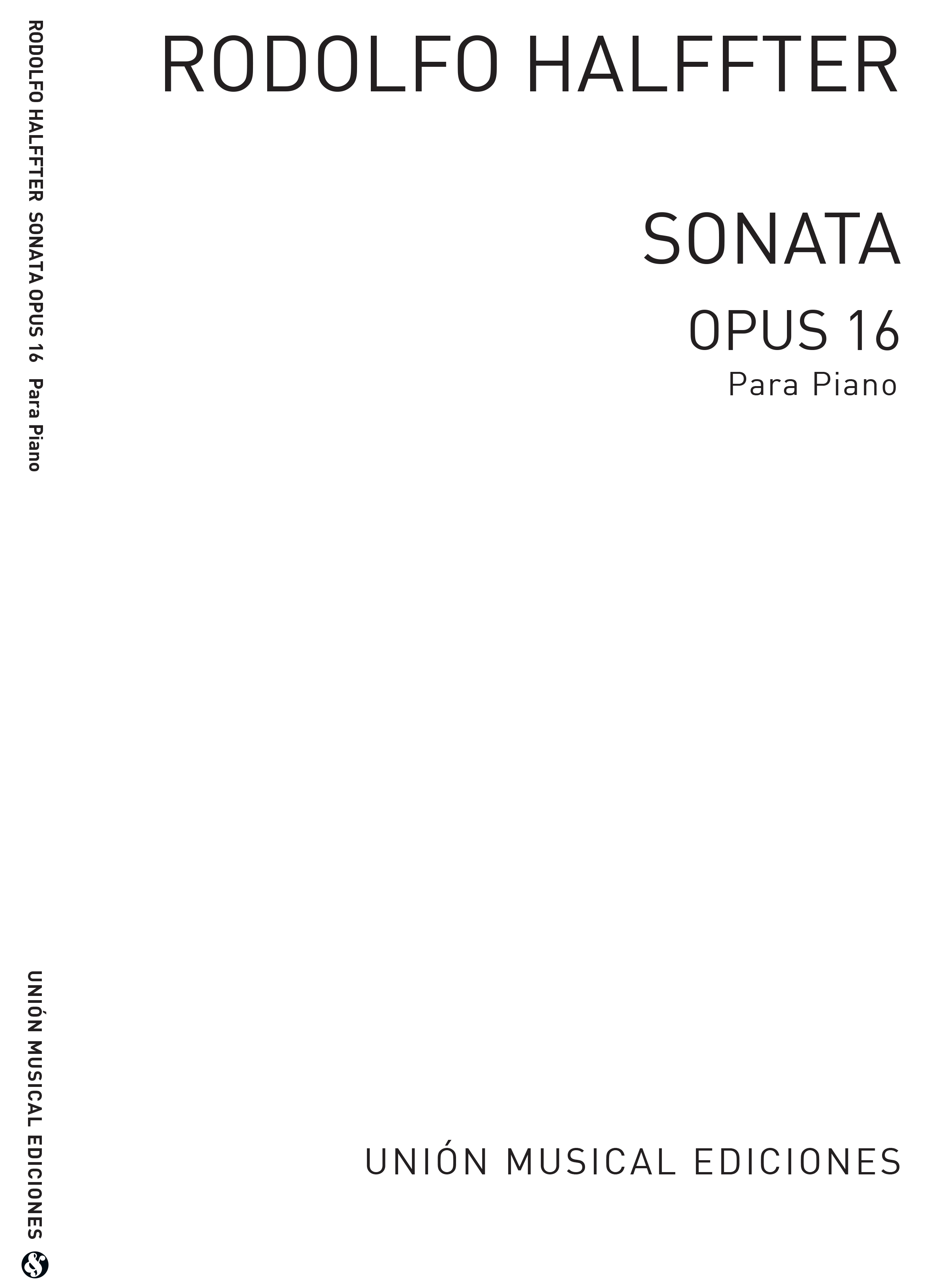Rodolfo Halffter: Sonata Op.16: Piano: Score