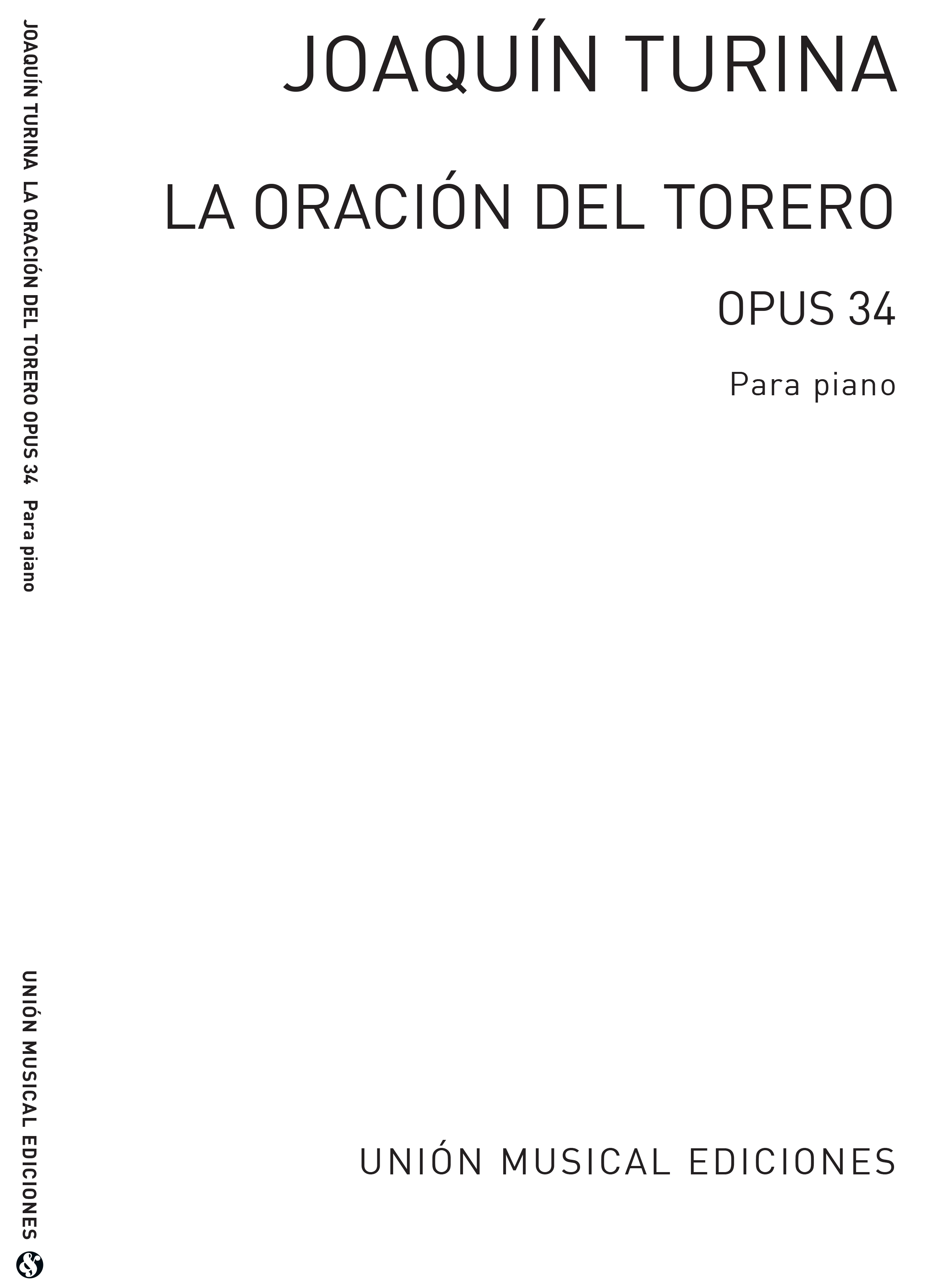 Joaqun Turina: La Oracion Del Torero Op.34 Piano: Piano
