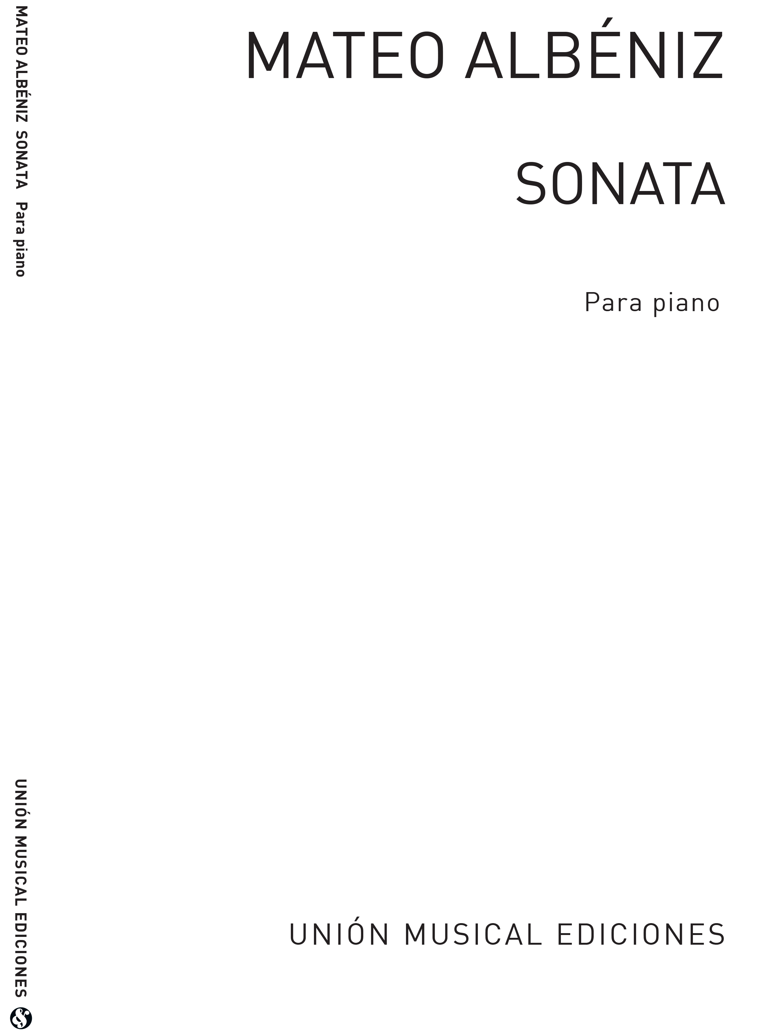 Isaac Albniz: Mateo Sonata En Re Mayor D Major Piano: Piano: Instrumental Album