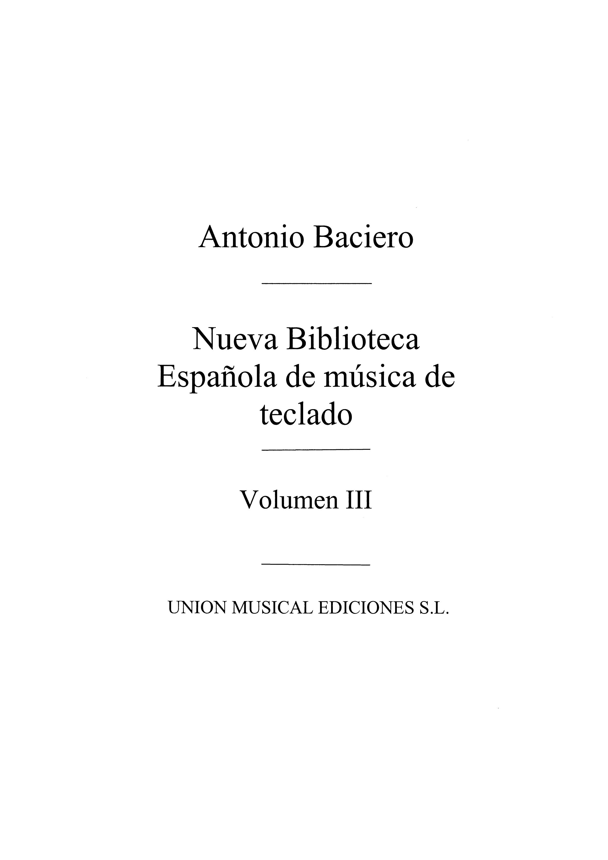 Nueva Biblioteca Espanola Vol.3: Piano: Instrumental Album