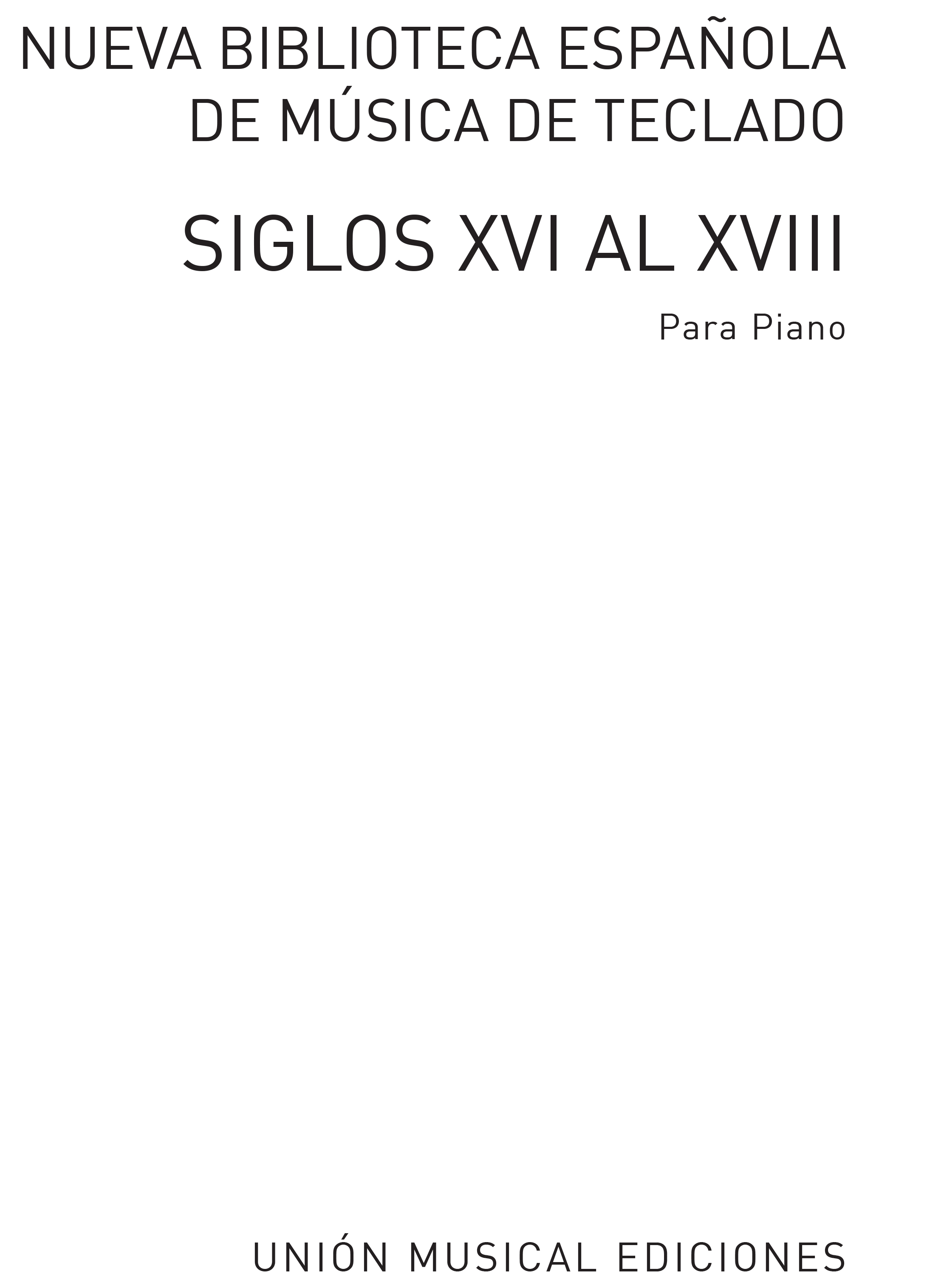 Nueva Biblioteca Espanola Vol.4: Piano: Instrumental Album