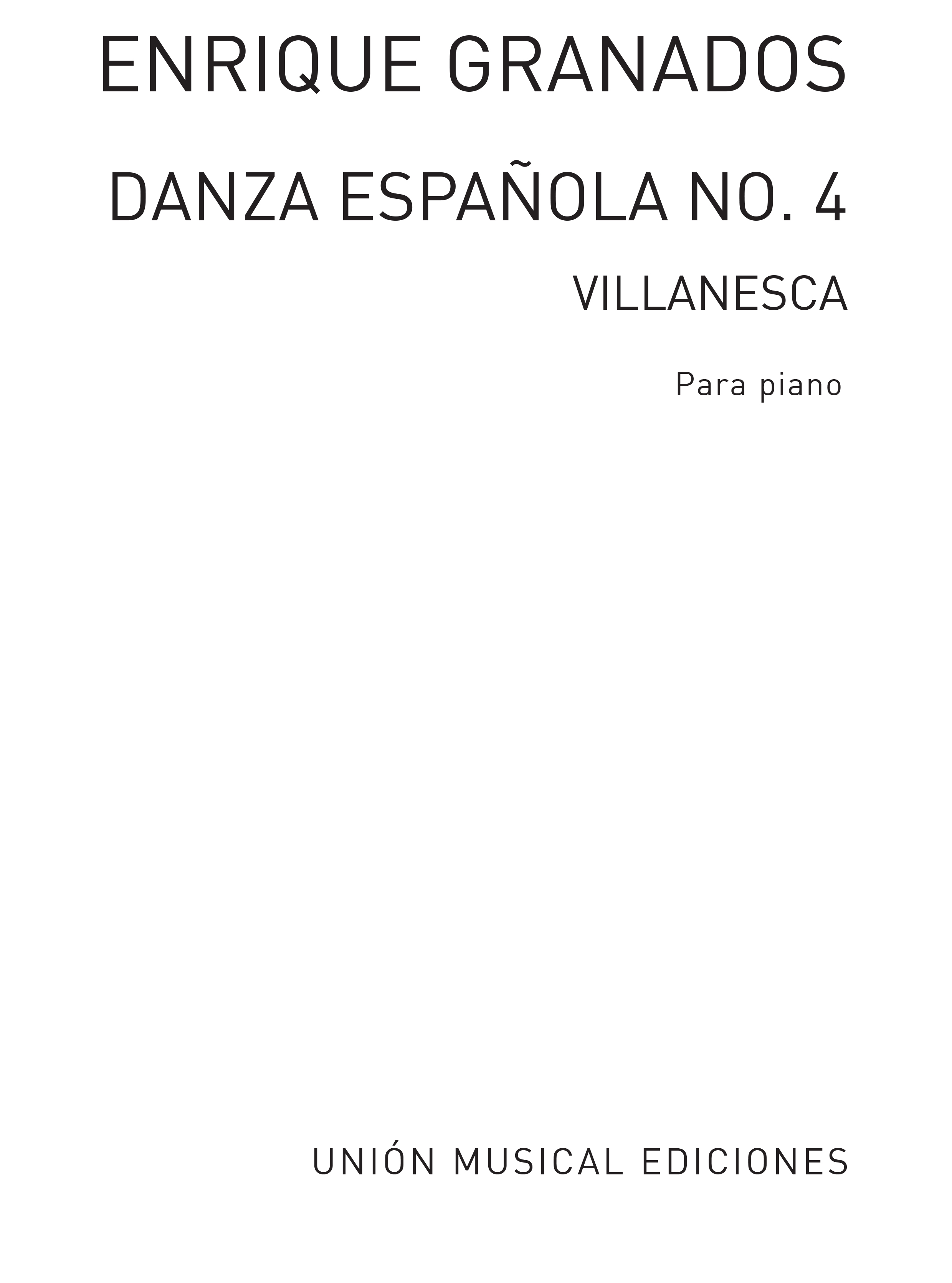 Enrique Granados: Danza Espanola No.4 Villanesca: Piano: Instrumental Album