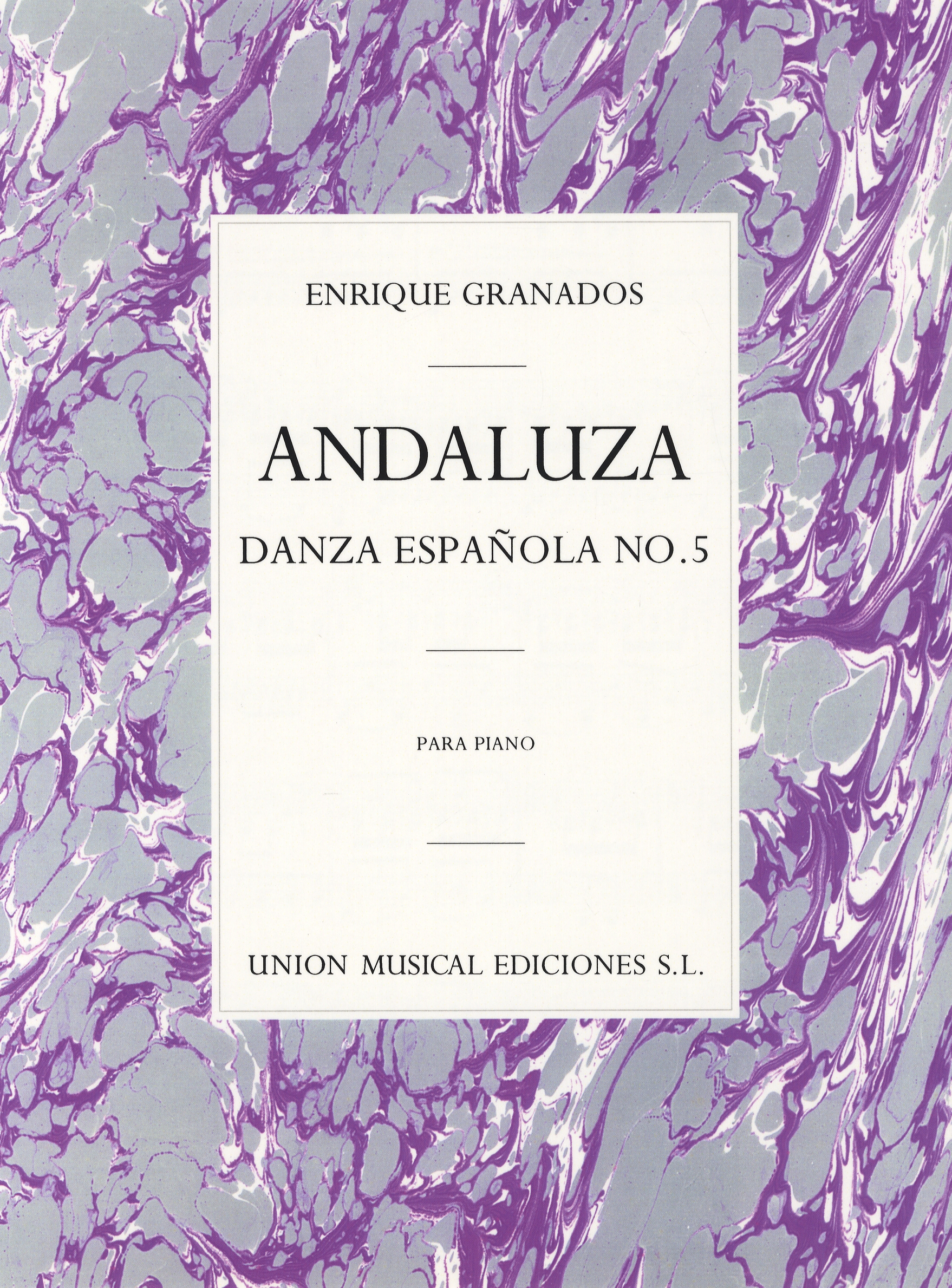 Enrique Granados: ANDALUZA DANZA ESPANOLA NO.5: Piano: Instrumental Album